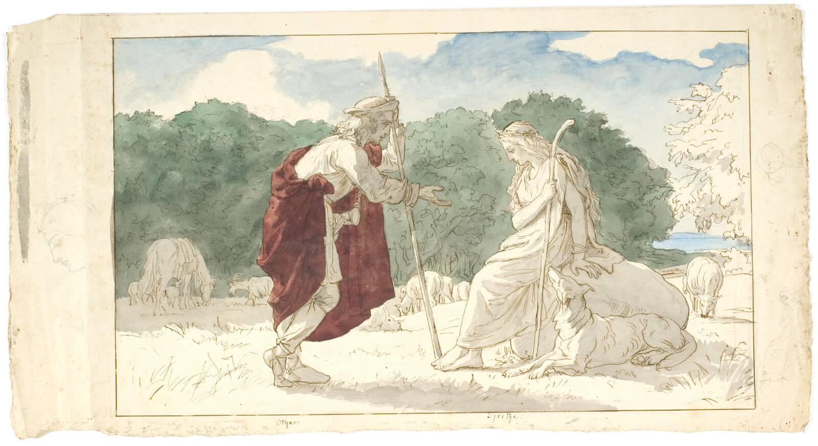 Othar og Gyrithe, Lorenz Frølich, 1856