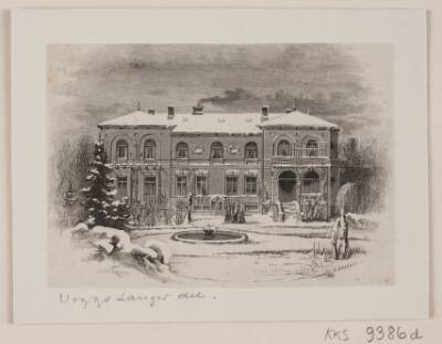 En større villa ved vintertid
