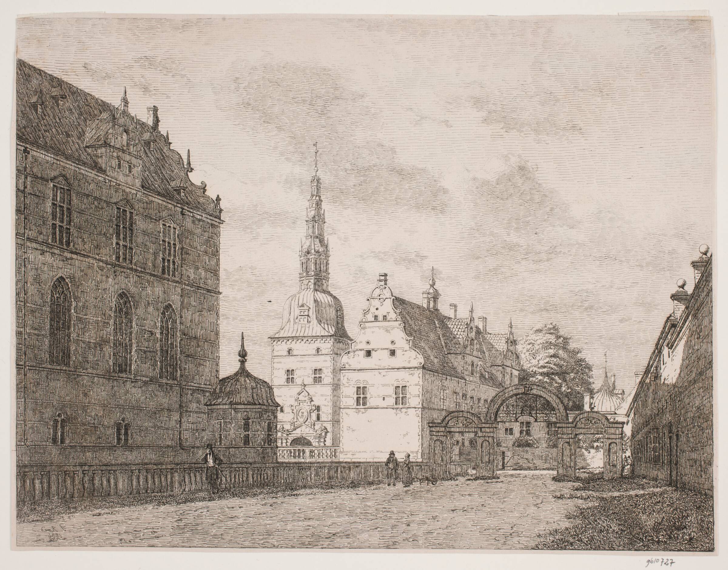 Karusselgården ved Frederiksborg, Jørgen Roed, 1836