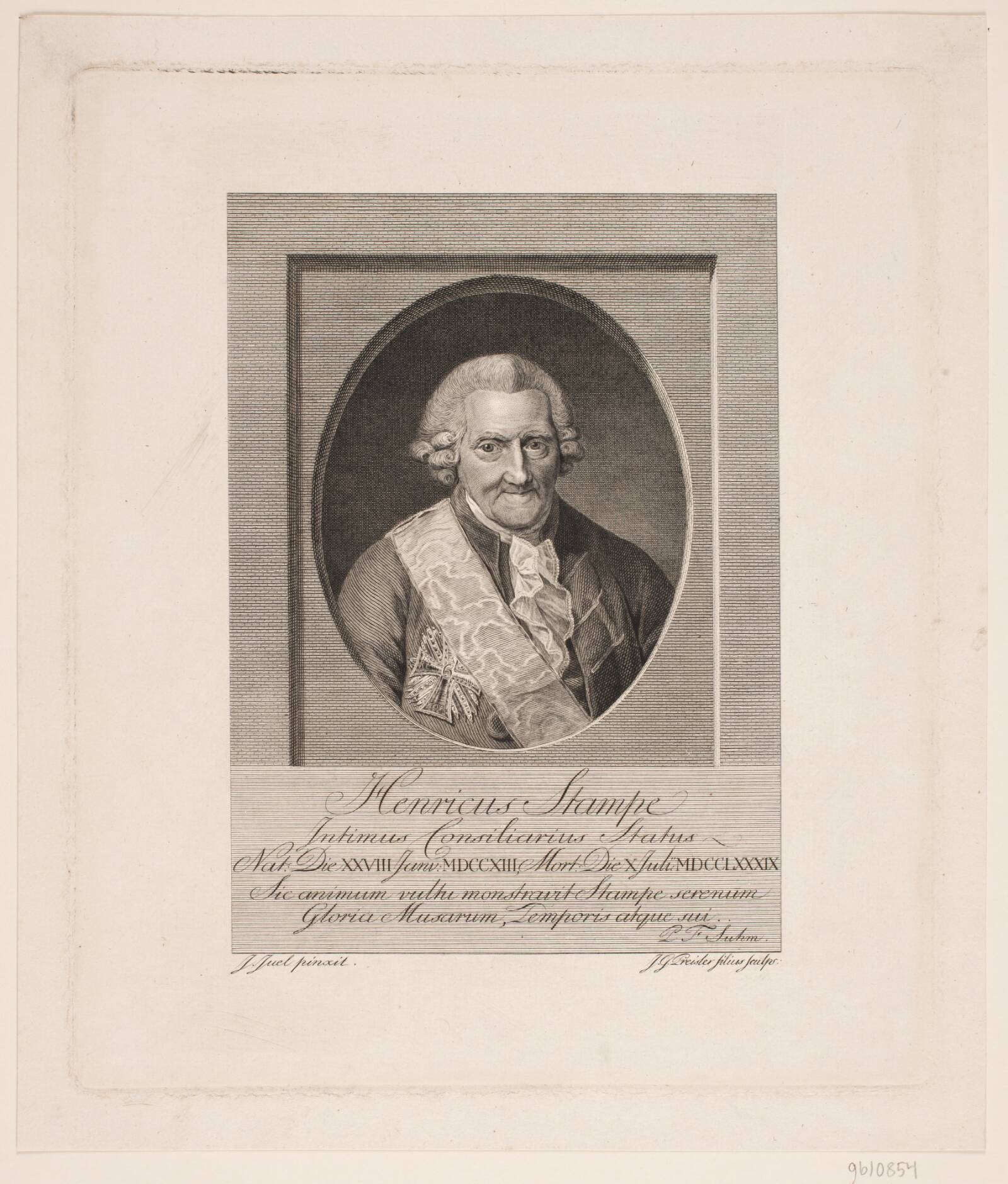 Henrik Stampe, J.G. Preisler, 1790