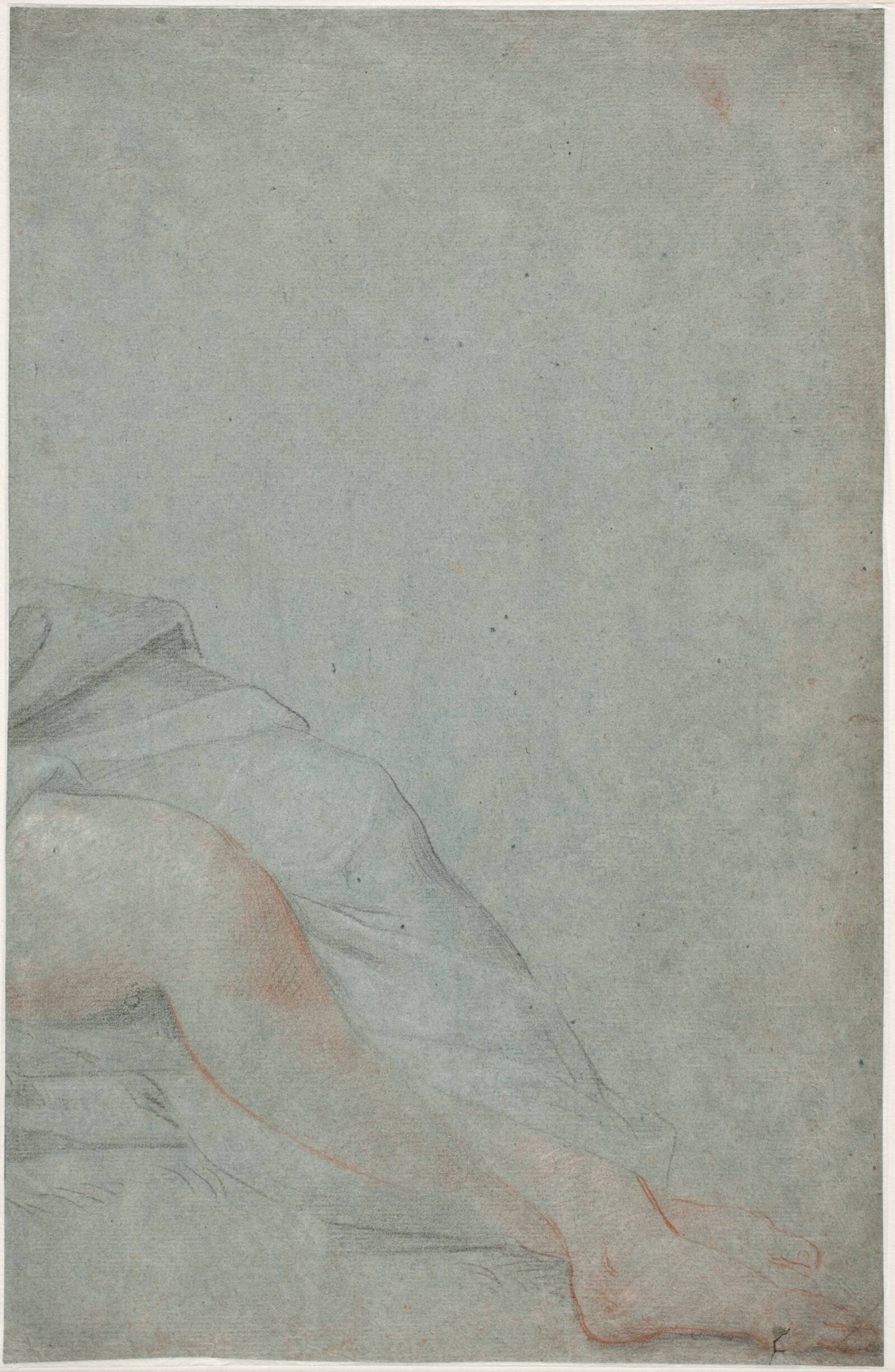 Benstudie af siddende kvinde, Hendrik Krock, 1671-1738