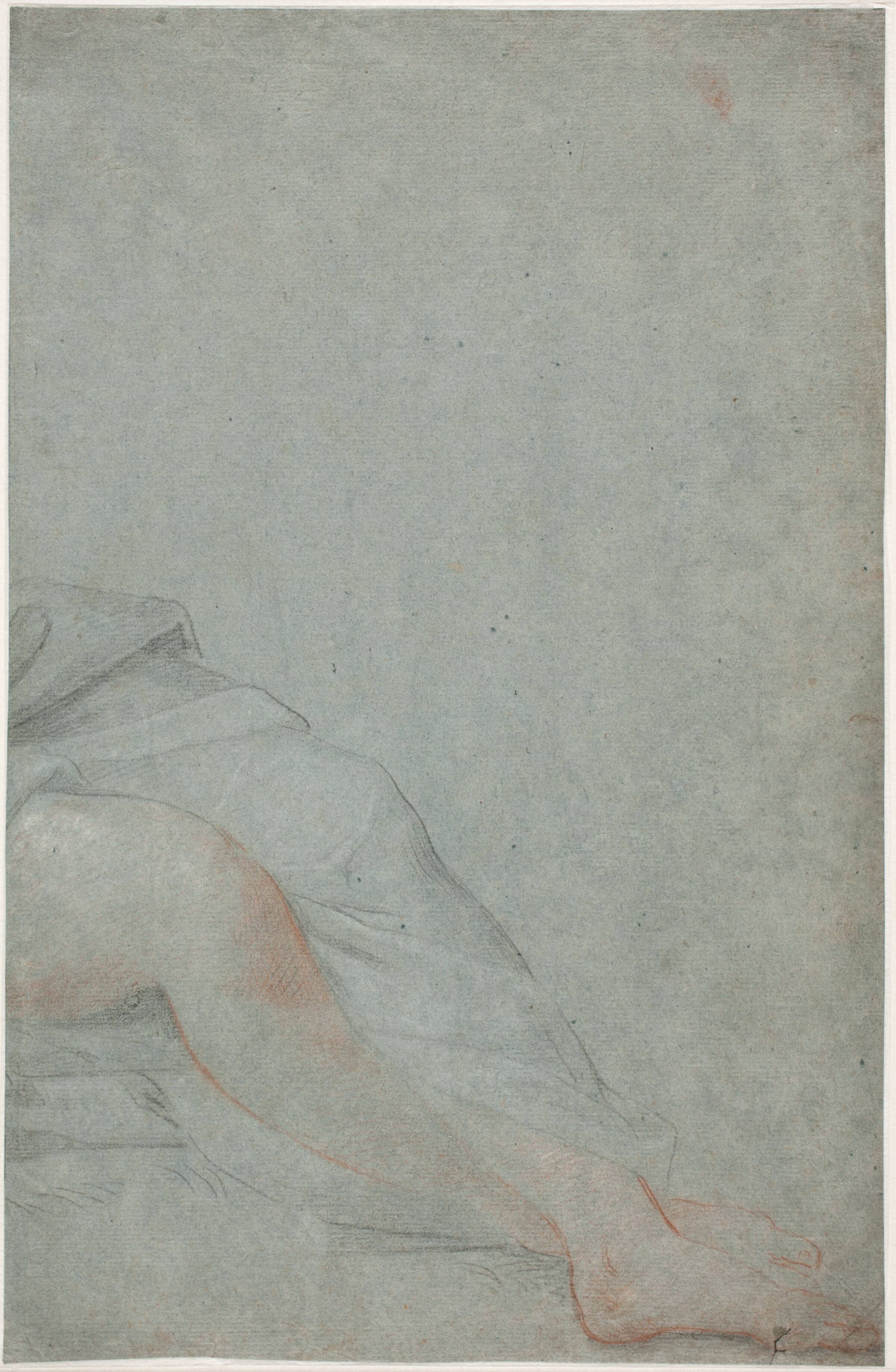 Benstudie af siddende kvinde, Hendrik Krock, 1671-1738