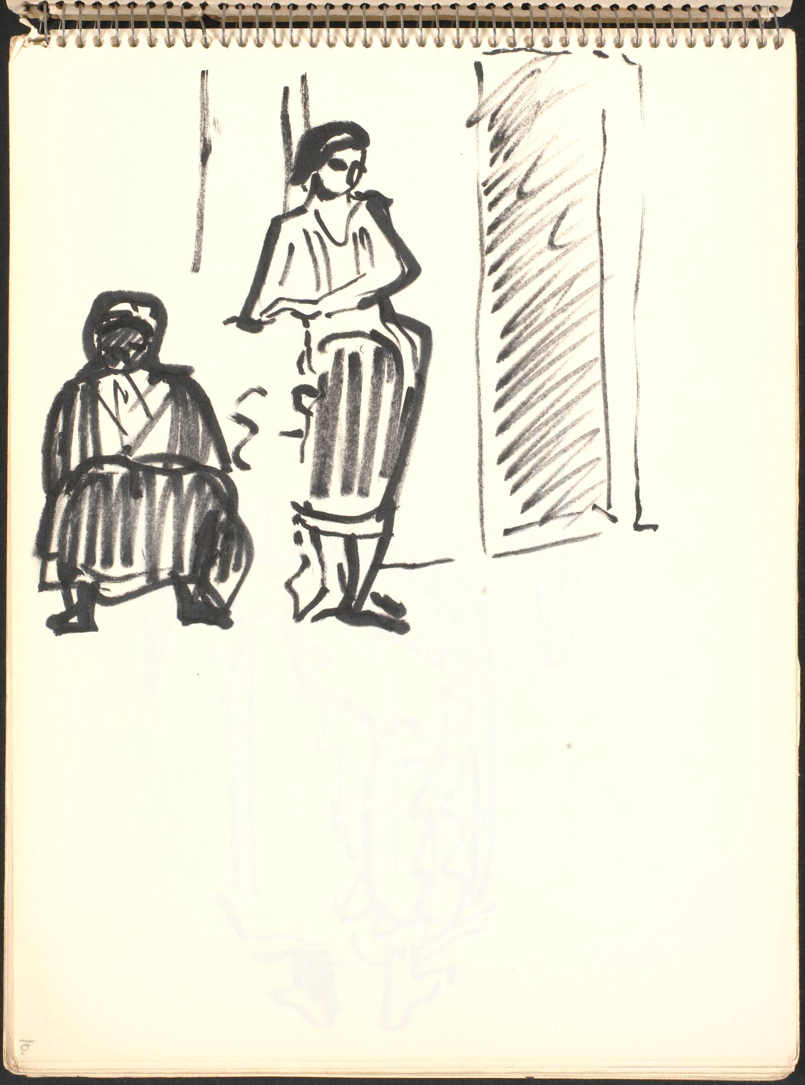 Gadescene med to kvinder, Gottfred Eickhoff, 1952