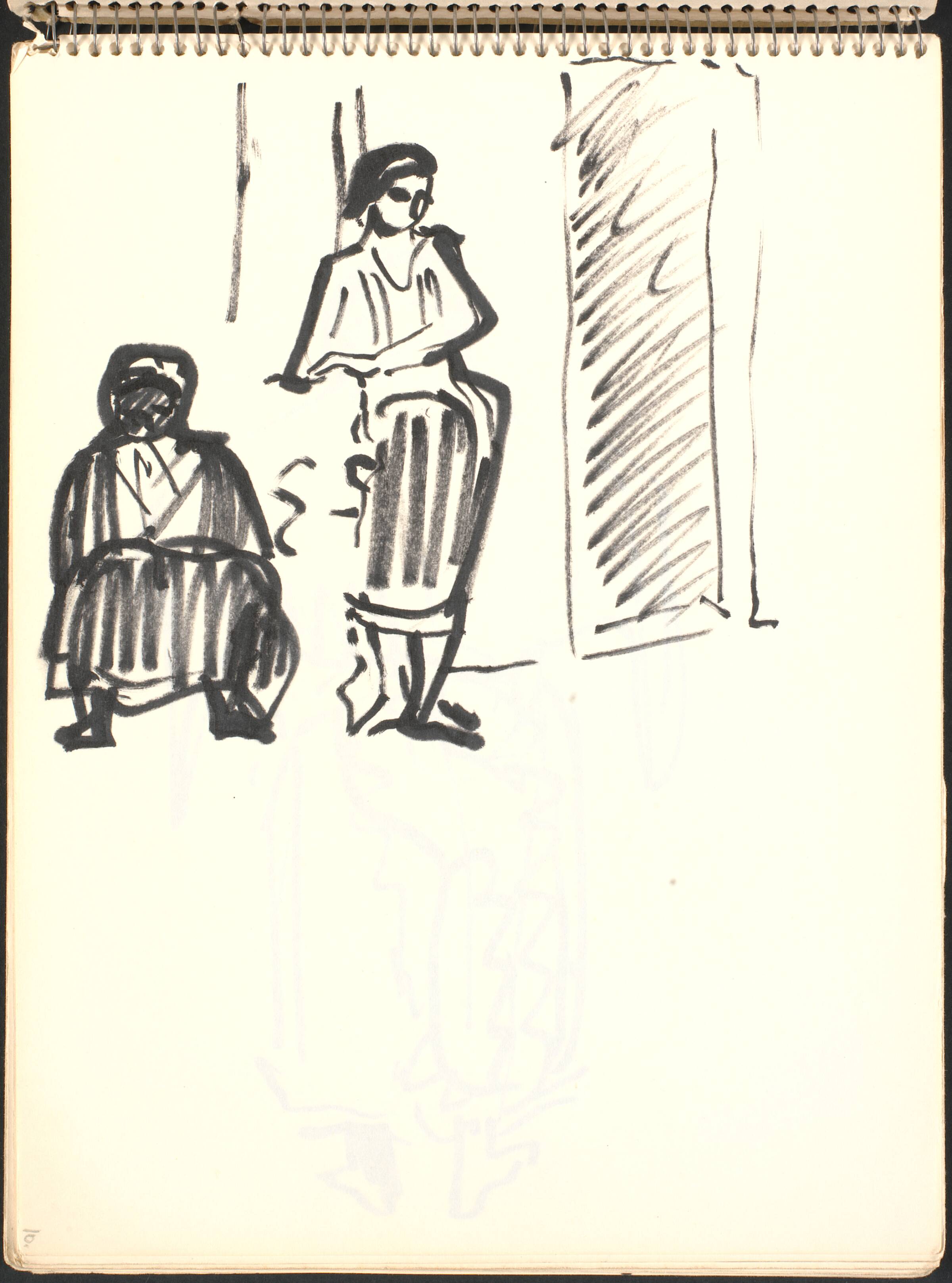 Gadescene med to kvinder, Gottfred Eickhoff, 1952