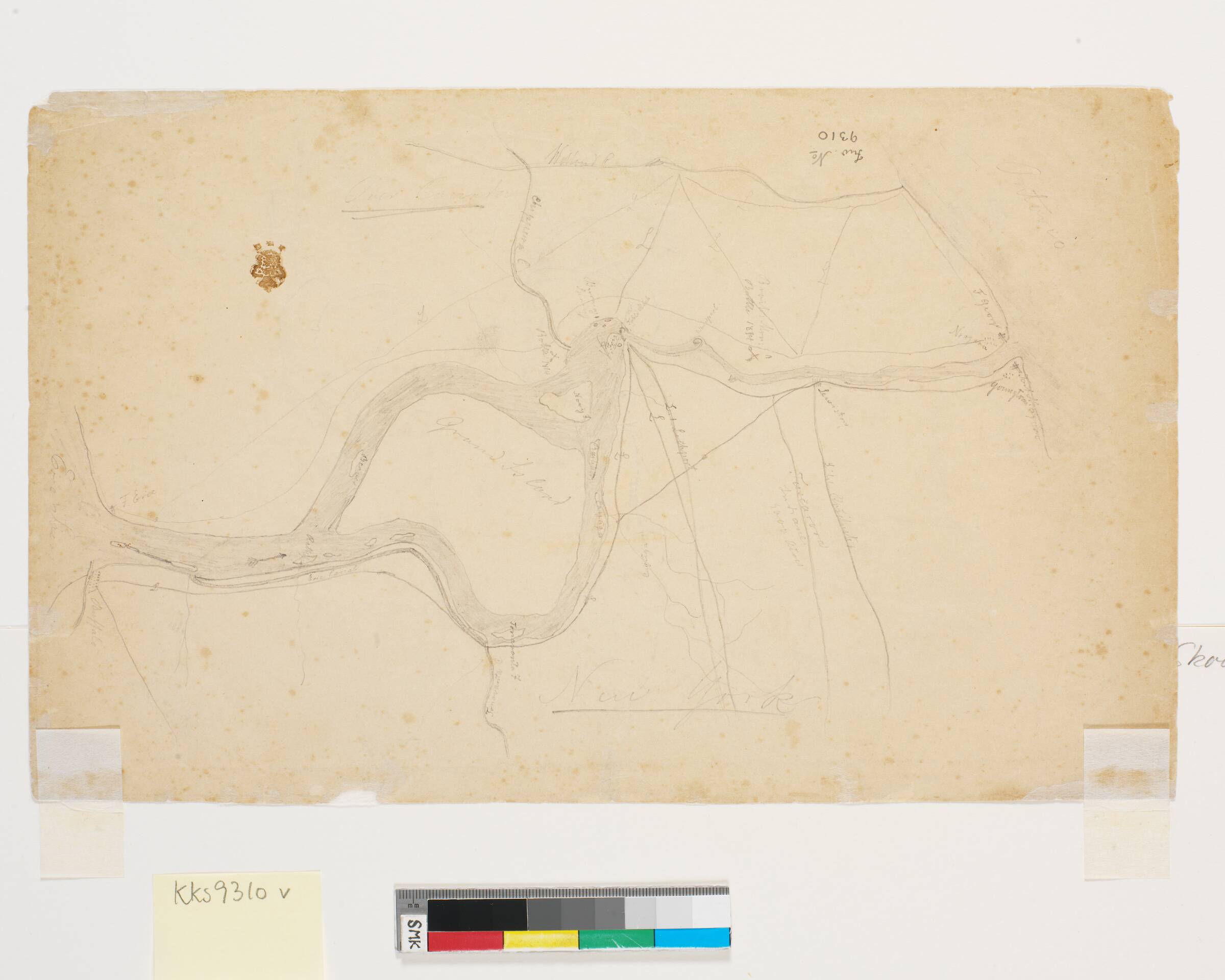 Korttegning af New York og omegn., P.C. Skovgaard, 1840-1849