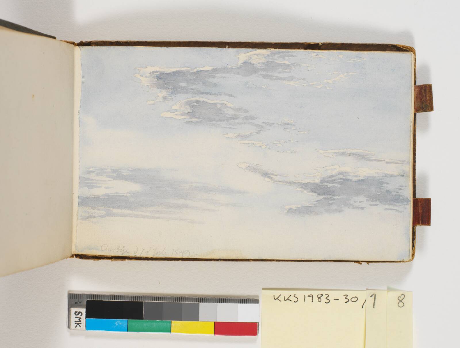 Sky- og luftstudie, P.C. Skovgaard, 1849