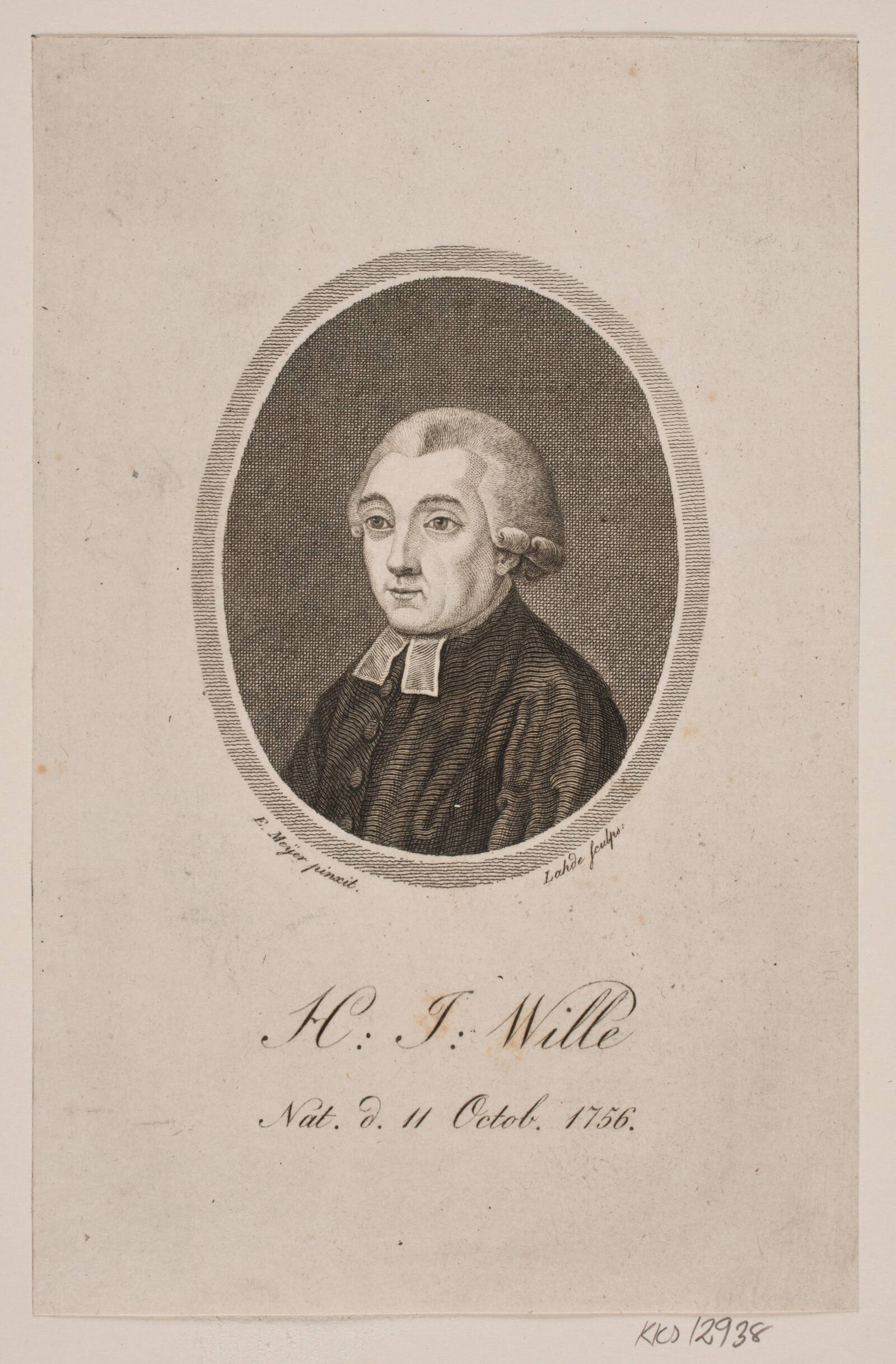 Hans Jacob Wille, Gerhard Ludvig Lahde, 1765-1833
