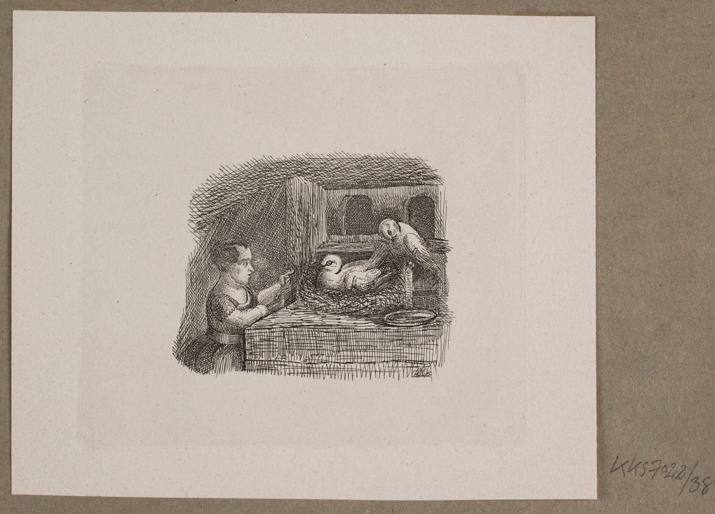 Illustration til O. Specter, "Fabler for Børn", Vilhelm Kyhn, 1838