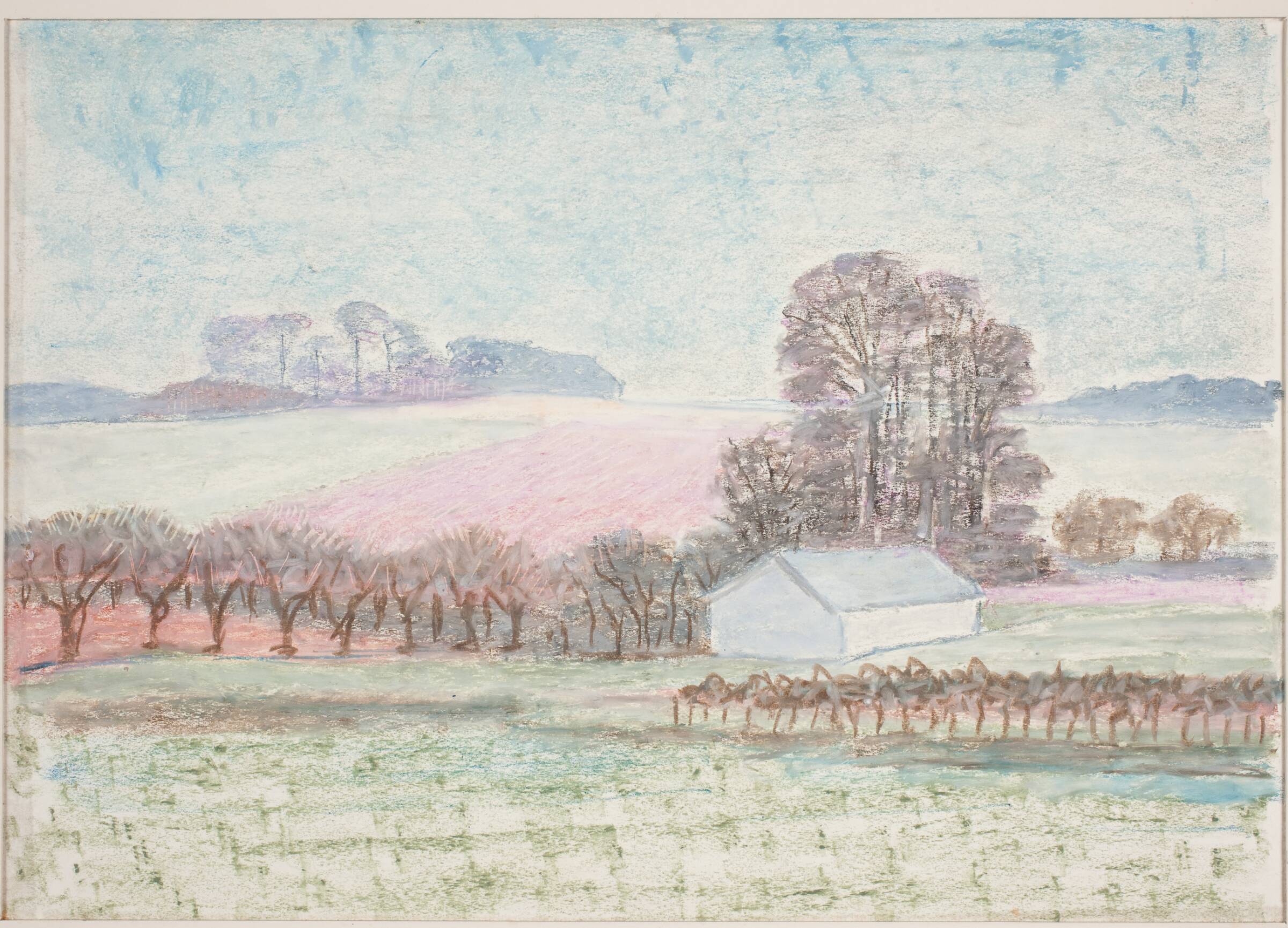 Landskab med et bondehus, Henrik Starcke, 1899-1973