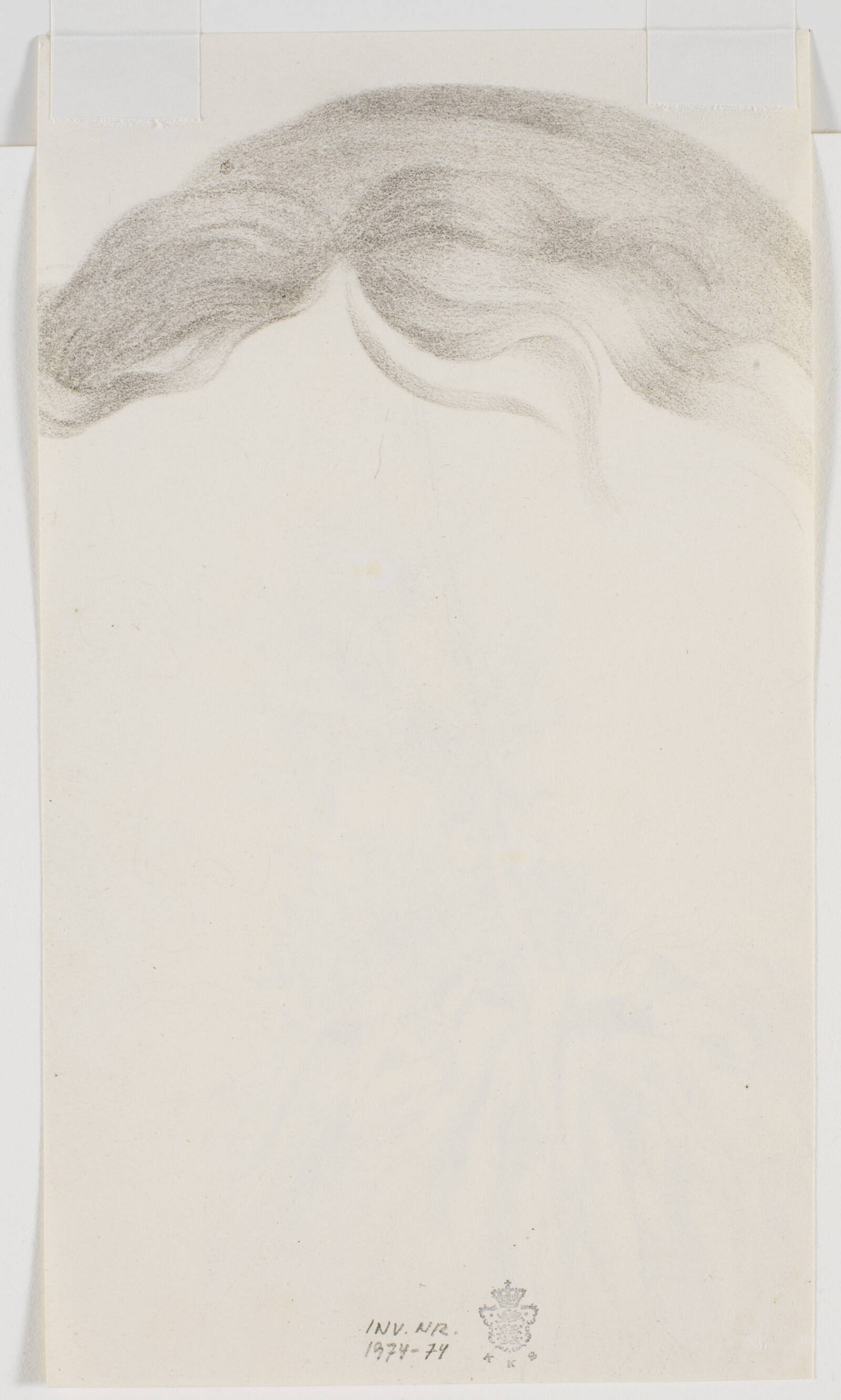 Studie af hår, Martinus Rørbye, 1820-1824