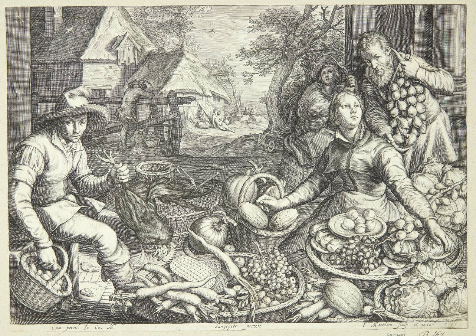 Markedsscene, Jacob Matham, 1603