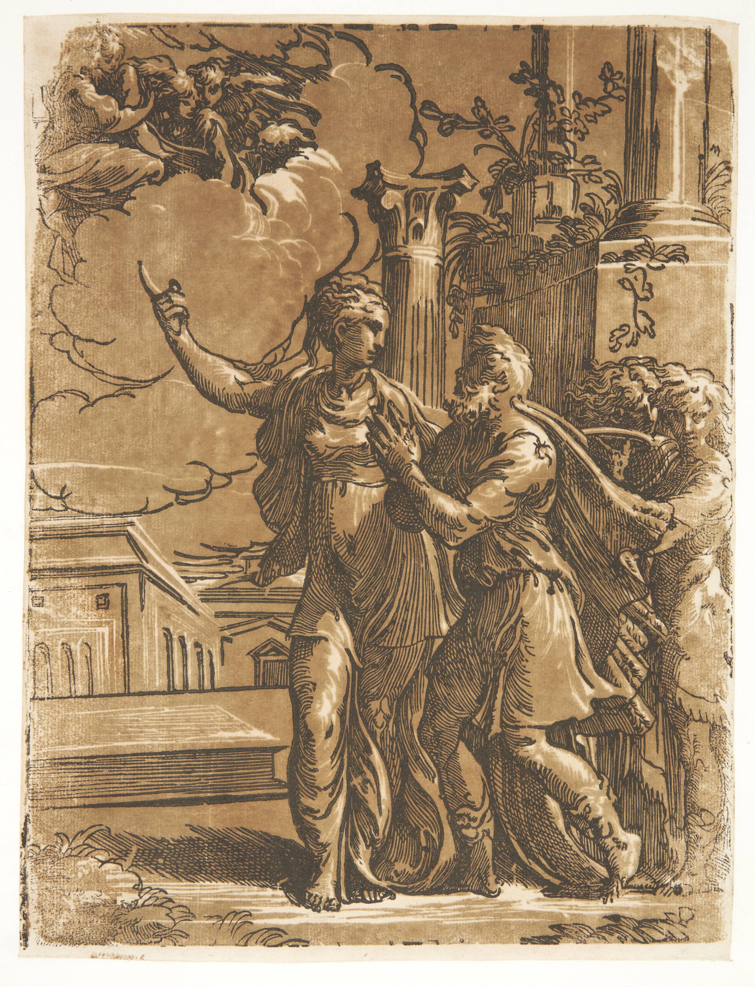 Augustus og den tiburtinske sibylle, Антонио да Тренто, 1500-1550