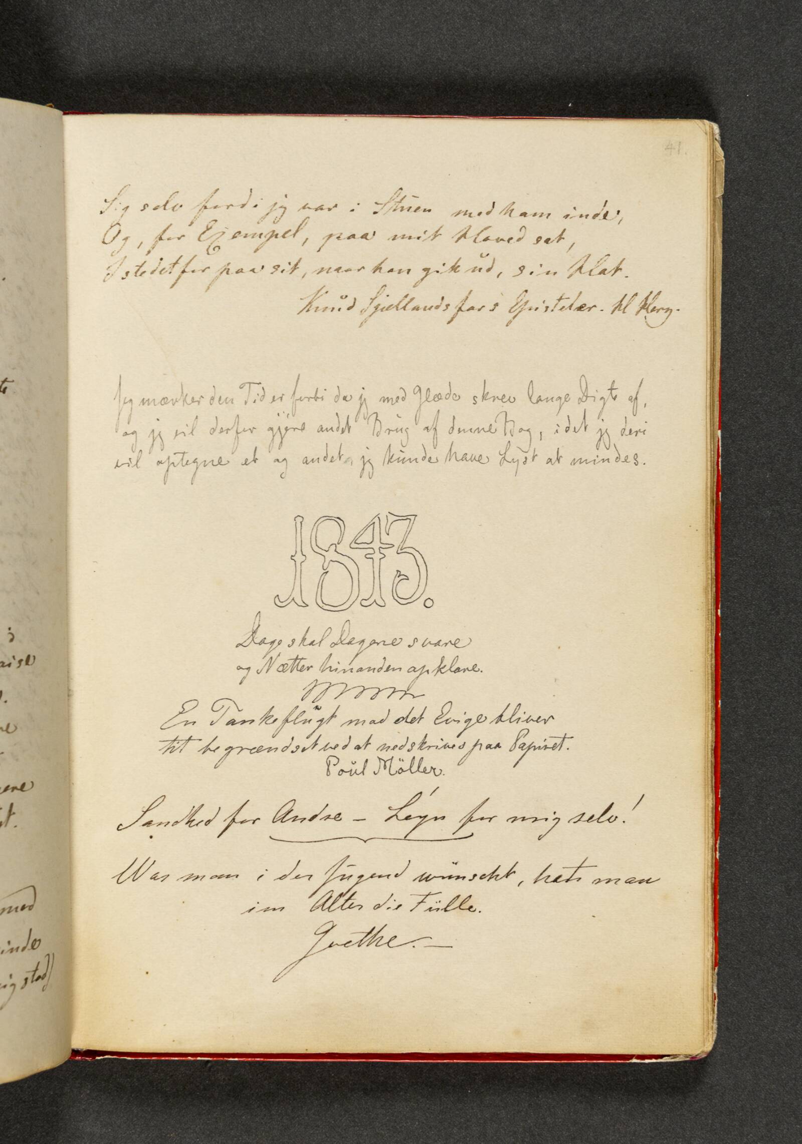 Vers. Side 41, Johan Thomas Lundbye, 1843