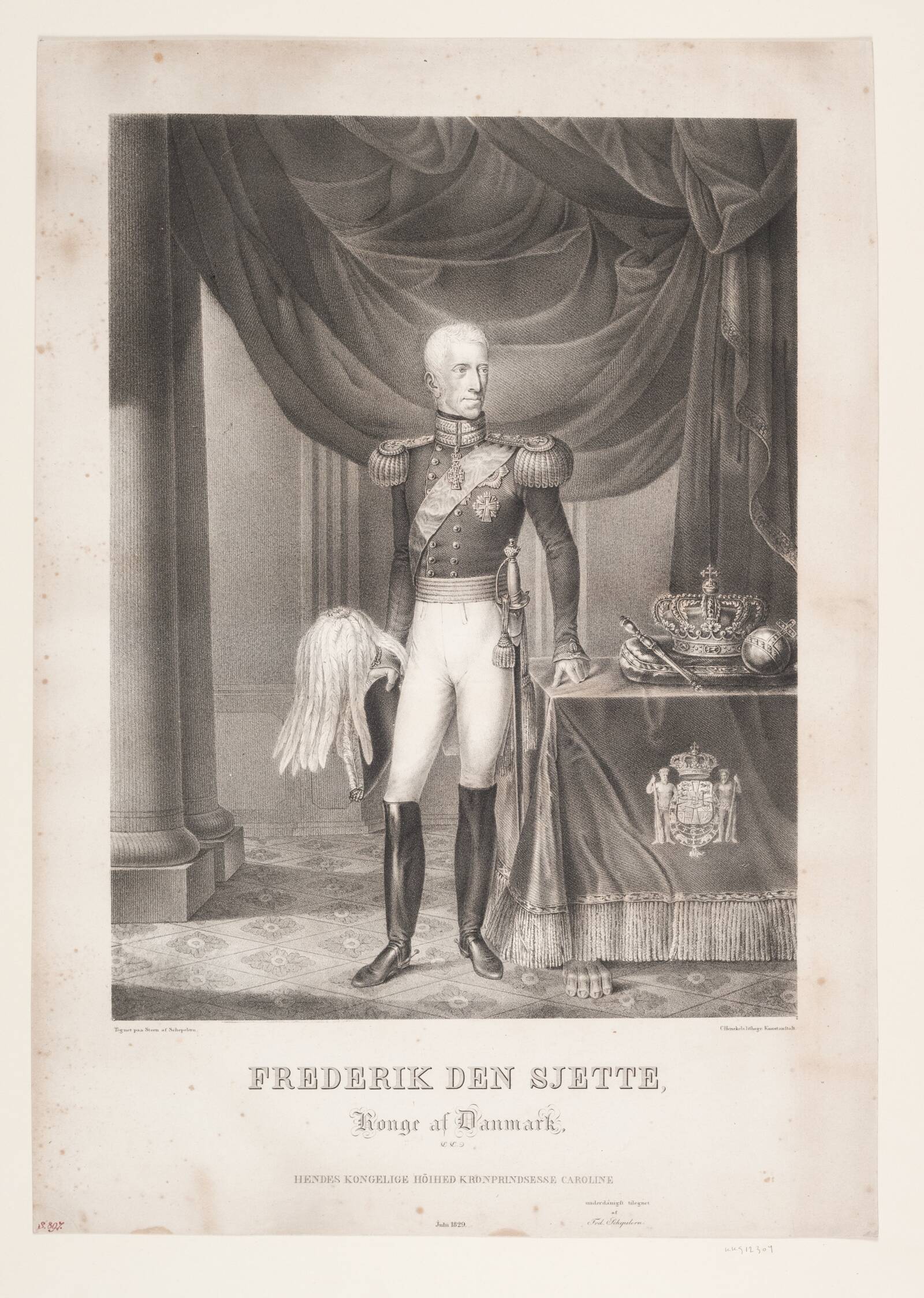 Frederik VI, Frederik Schepelern, 1829