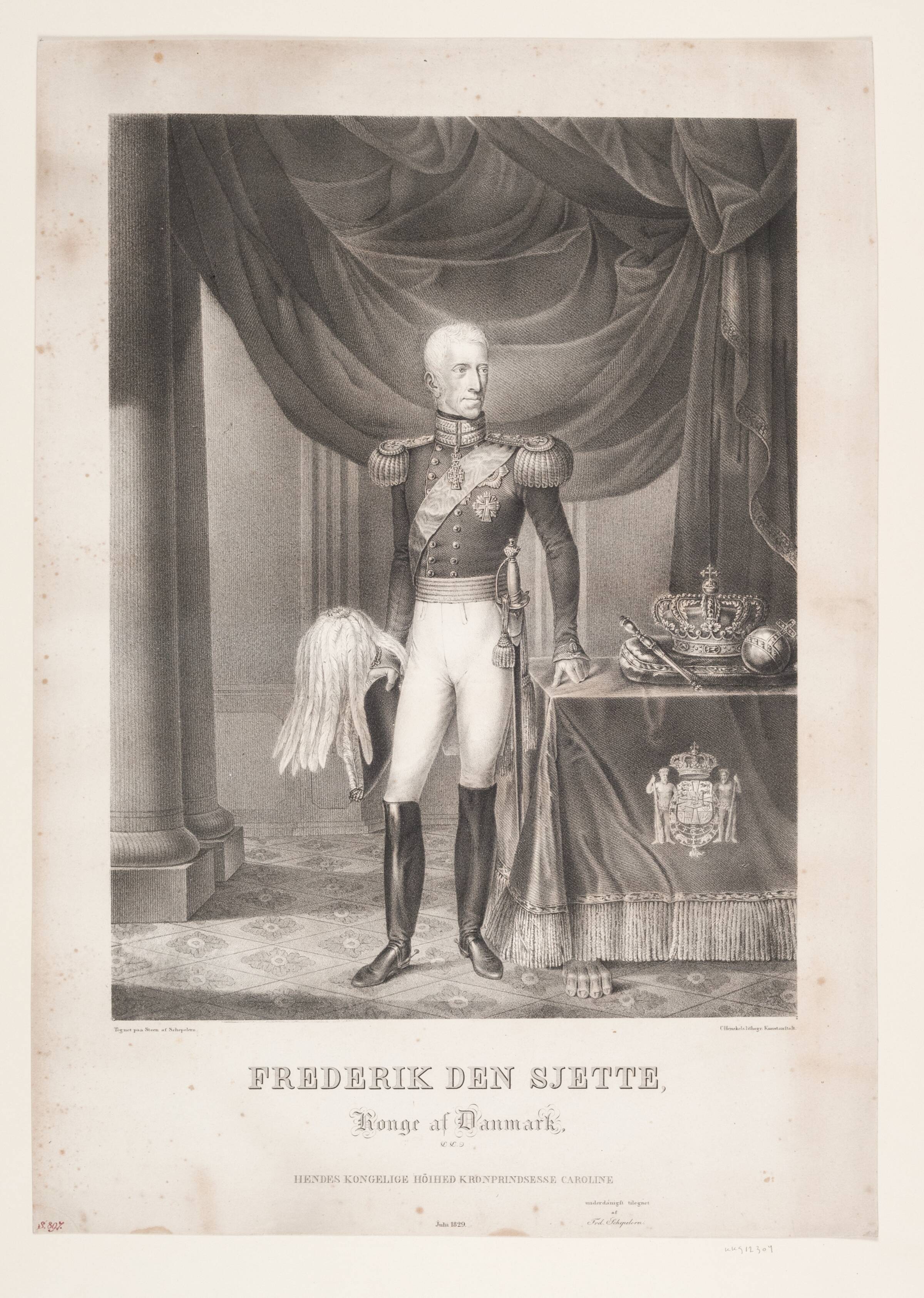 Frederik VI, Frederik Schepelern, 1829
