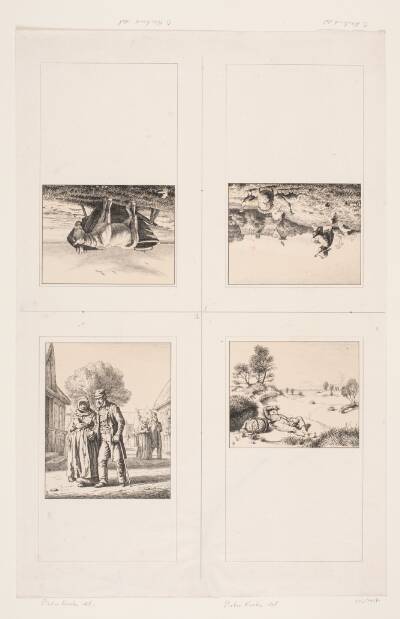Illustrationer til "Billedbog for børn. Tegnet af Otto Haslund og Pietro Krohn med Vers af J. Krohn"