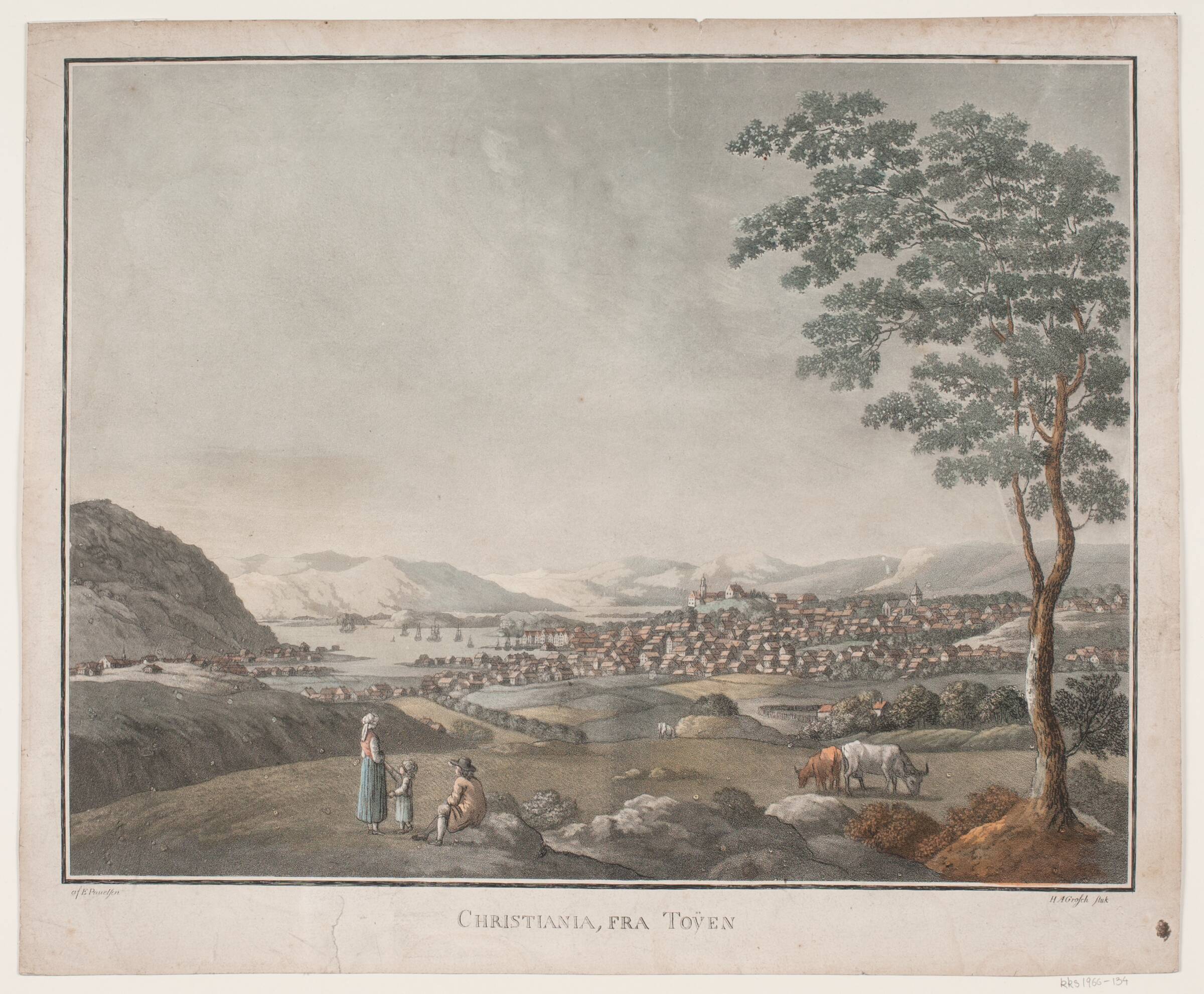 Christiania, fra Tøyen, Heinrich Grosch, 1763-1801