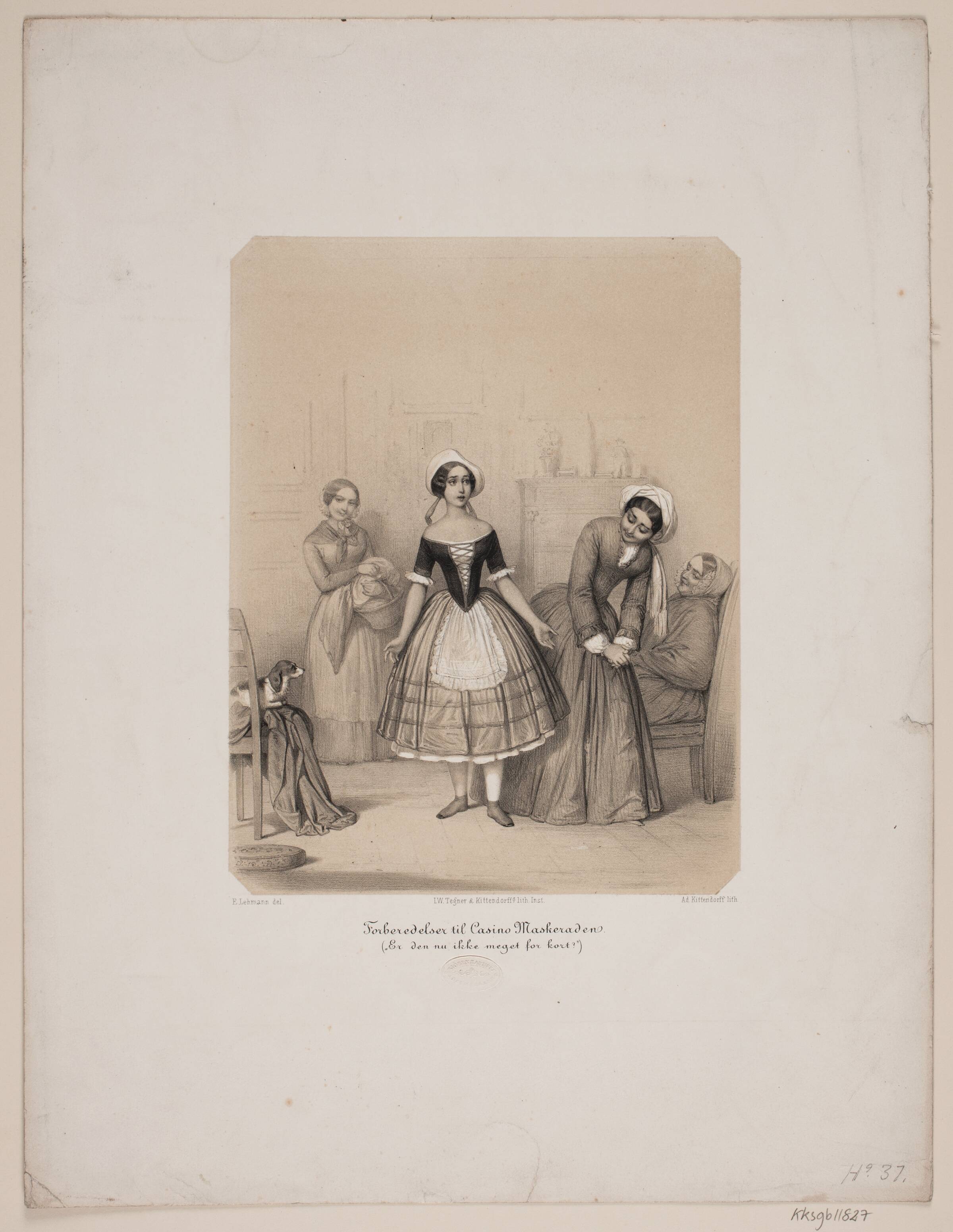 Forberedelse til Casino Maskeraden, Adolph Kittendorff, 1850-1949