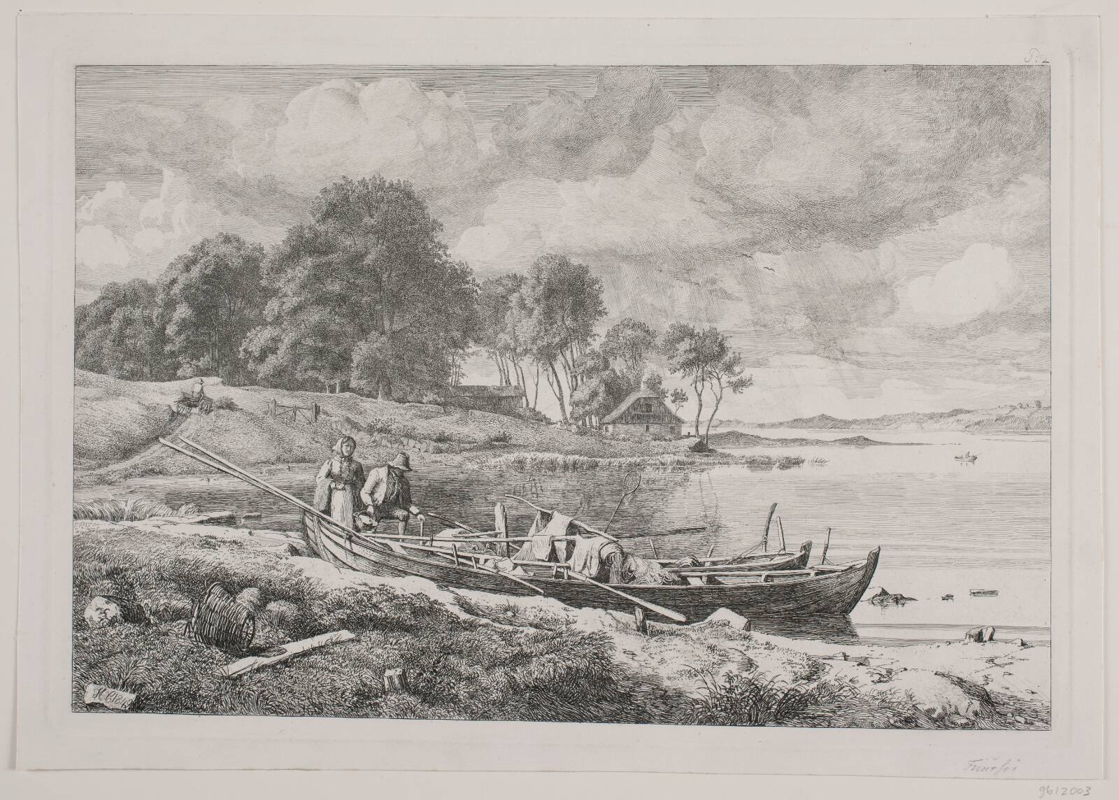 Parti ved Furesøen, Hermann Carmiencke, 1849