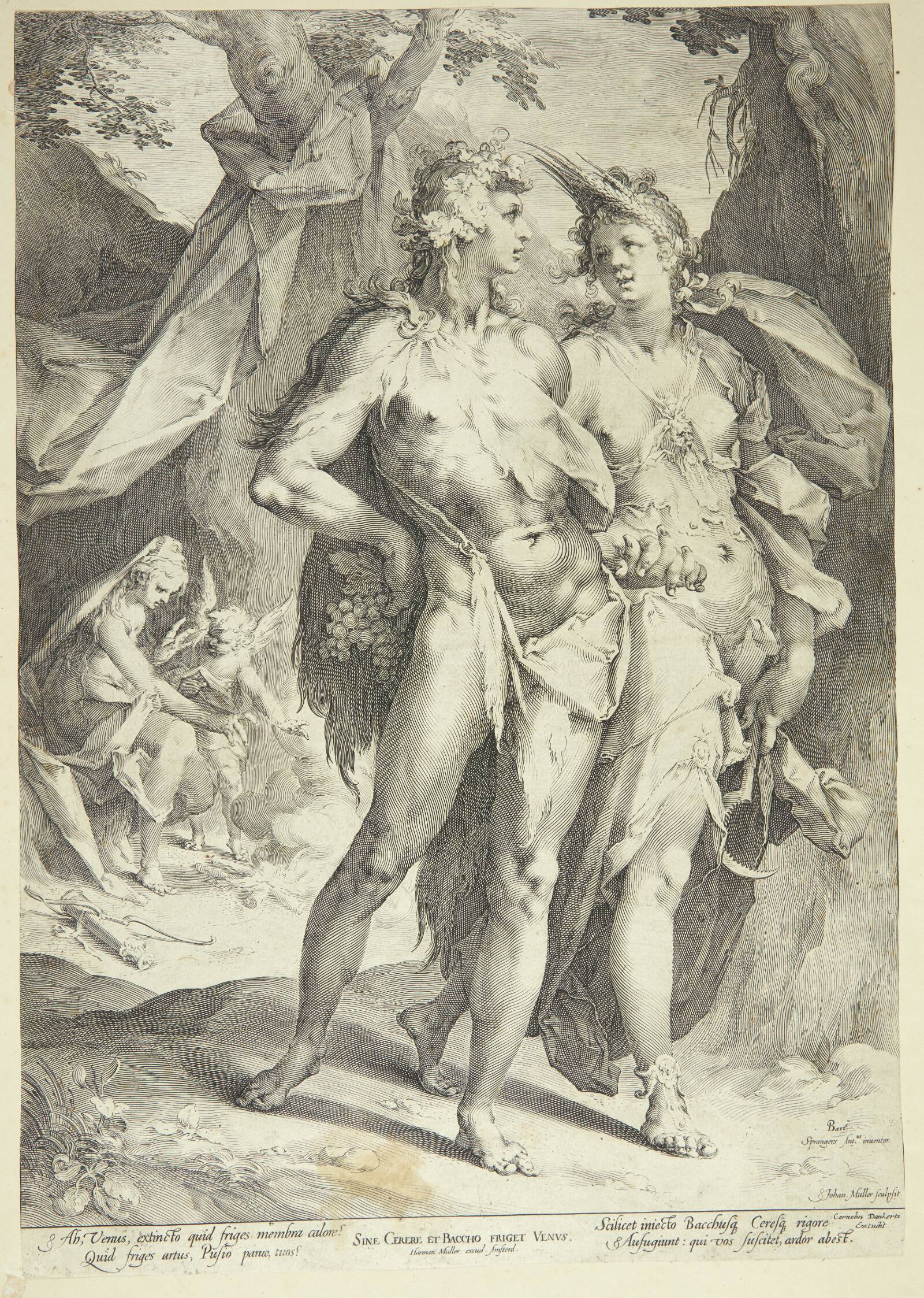 Bacchus, Ceres og Venus, Jan Harmensz. Muller, 1595-1598