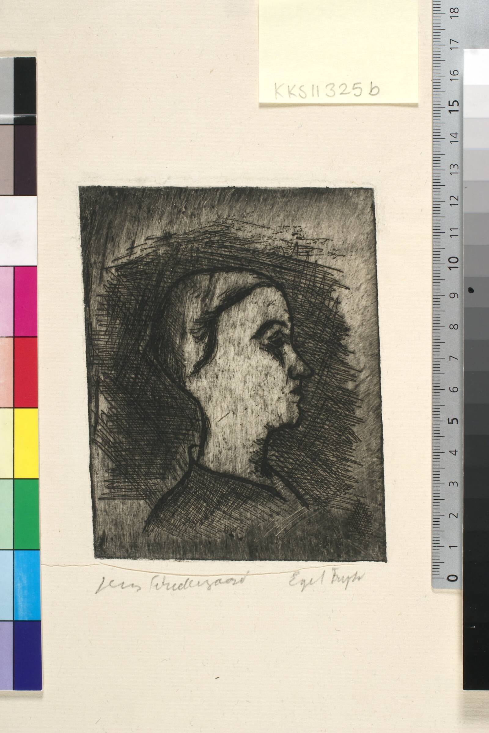Kvindeportræt i profil, Jens Søndergaard, 1925
