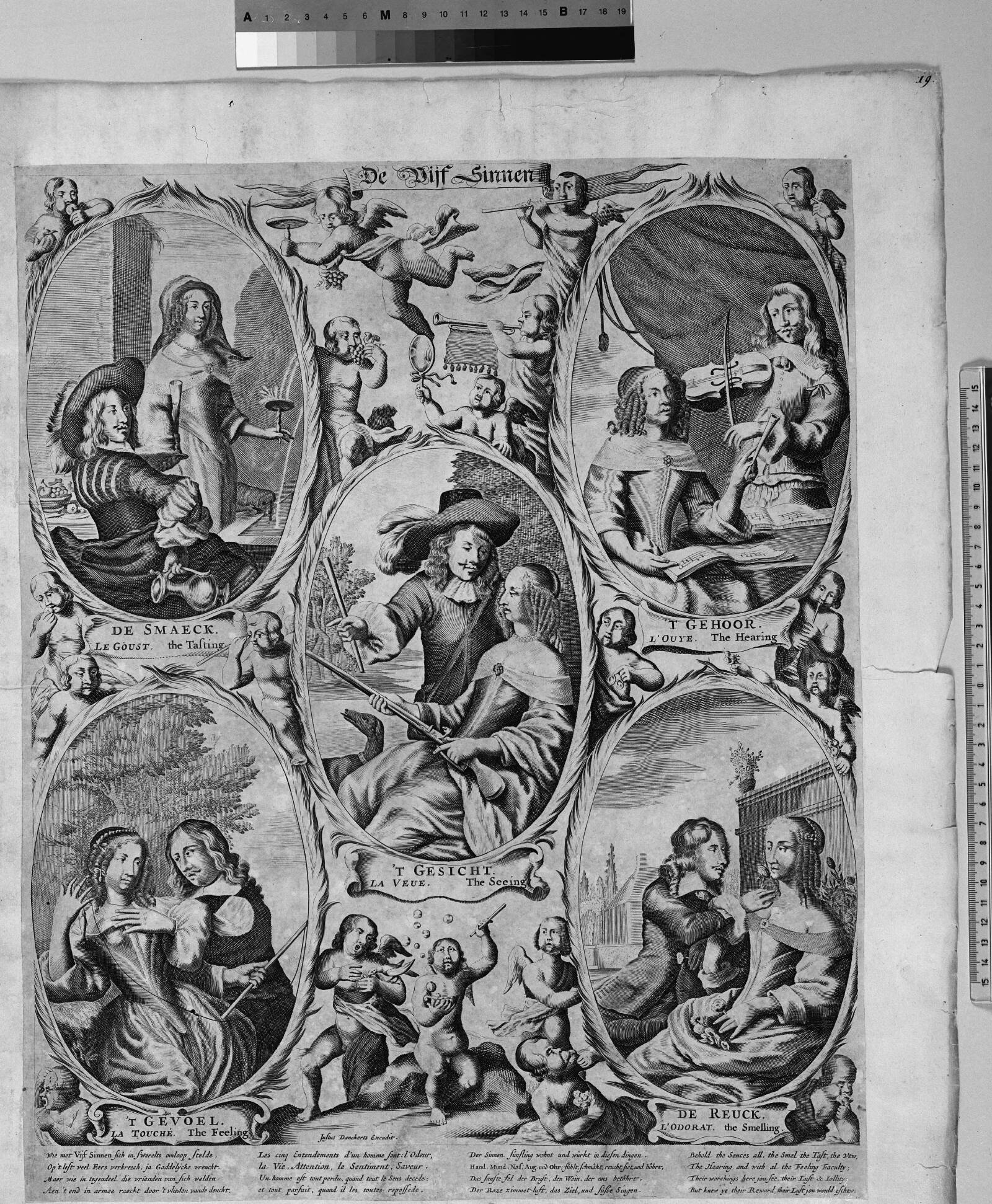 De fem sanser, Ubekendt, 1650-1699