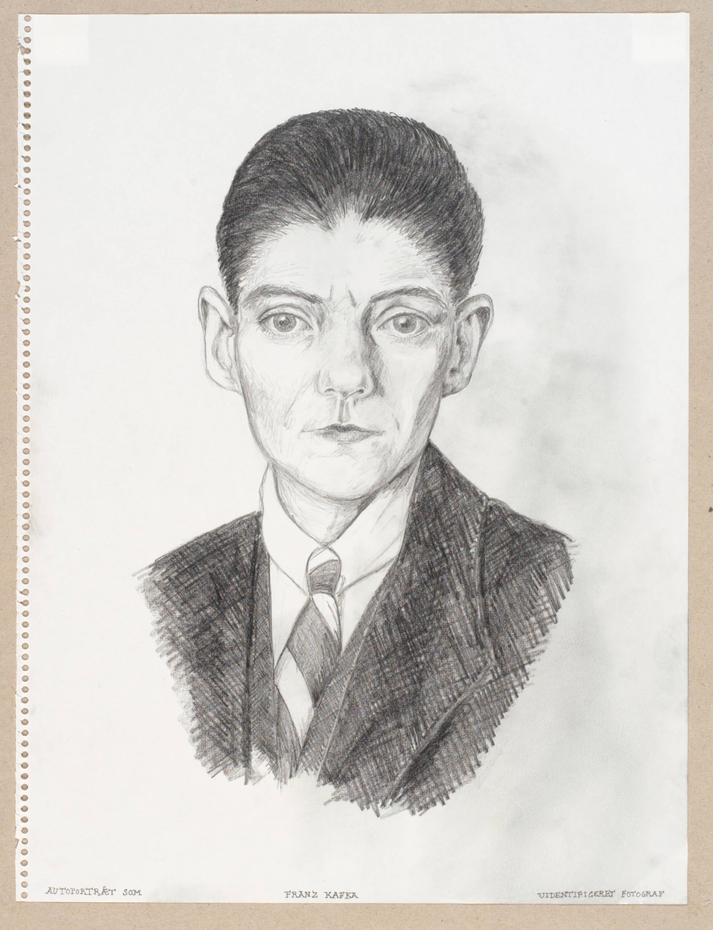 Autoportræt som Franz Kafka., Marianne T. Grønnow, 1992-1995