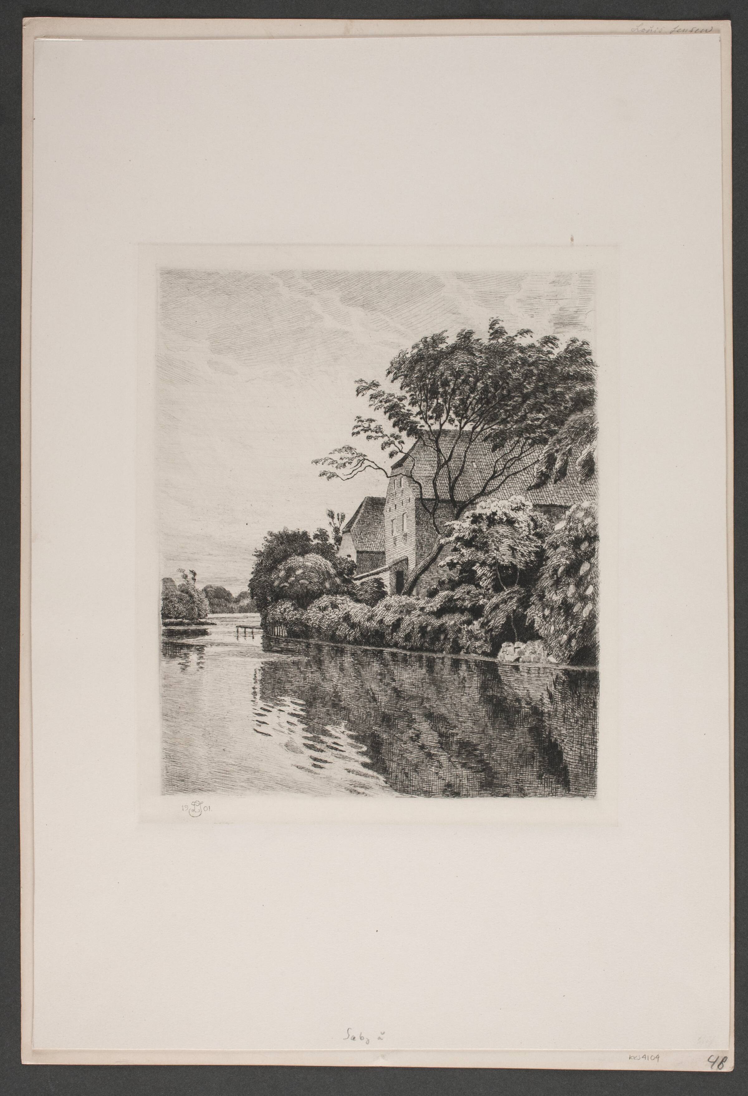 Åen ved Sæby, Louis Jensen, 1901