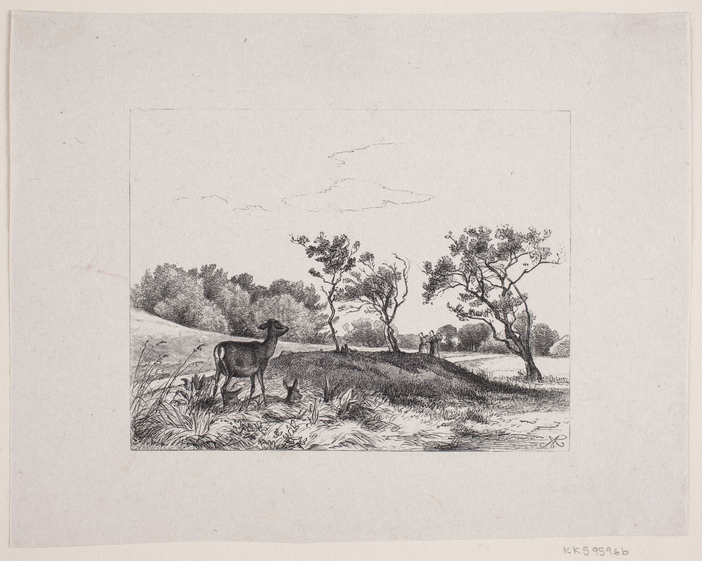Illustration til digt af H. V. Kaalund, F. Hendriksen, 1871