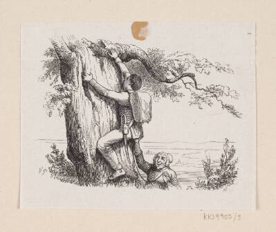 Illustration til "Fyrtøjet" i H.C. Andersen, "Eventyr og Historier", Bind 1