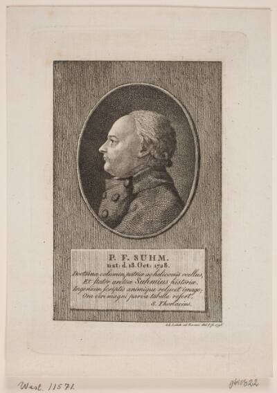 Portræt af Peter Frederik Suhm