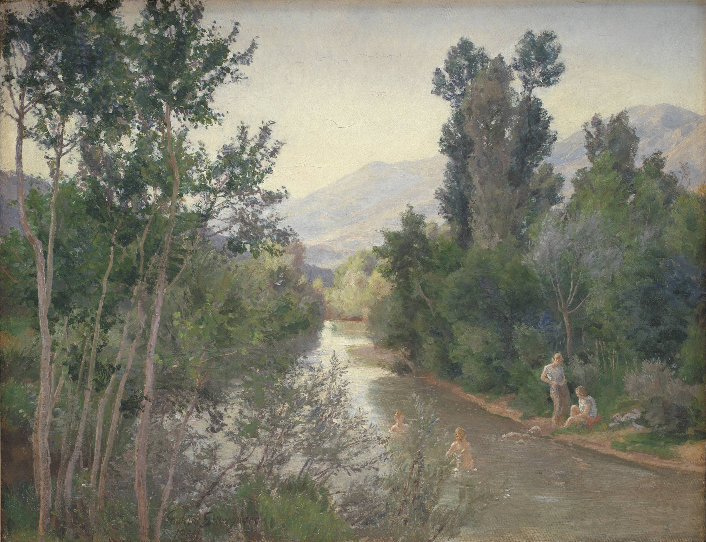 Efterårsdag ved Lirifloden, Joakim Skovgaard, 1884