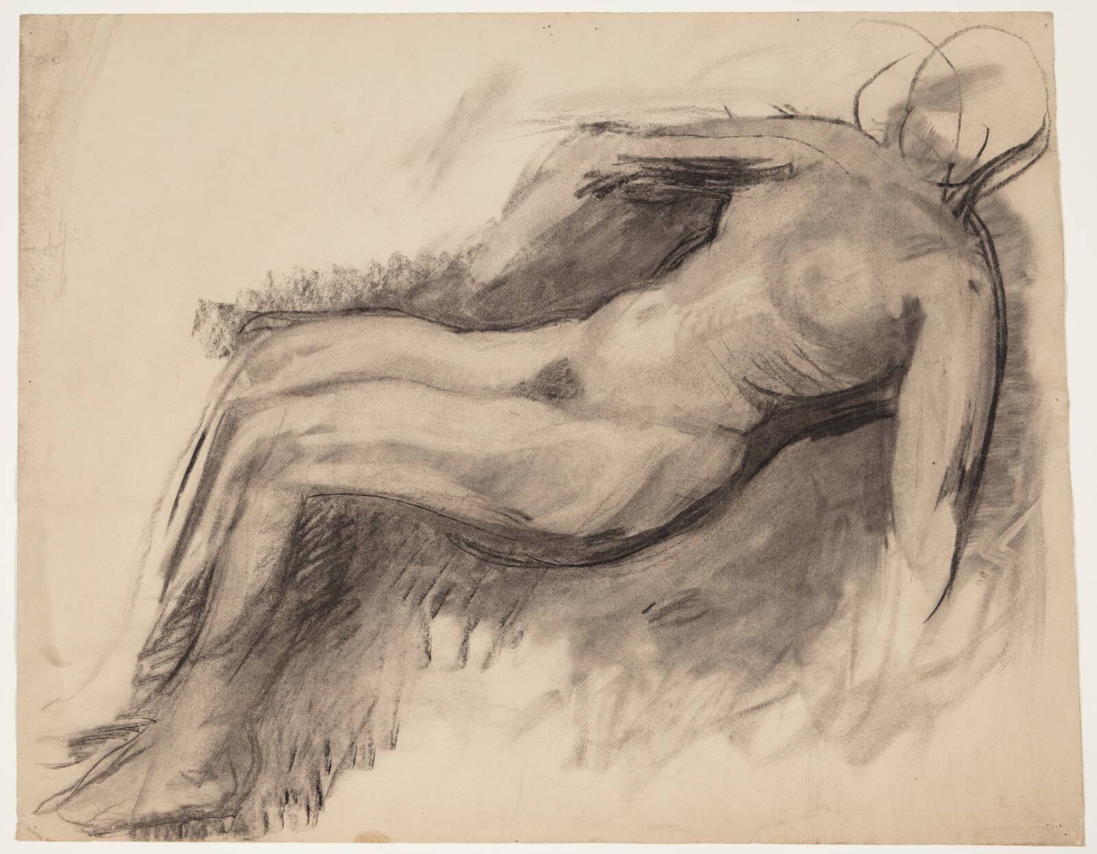 Liggende kvindelig model, Oluf Hartmann, 1901-1905