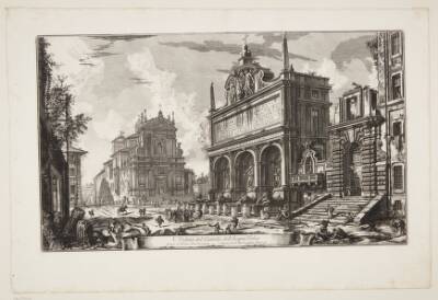 Bygningen over fontænen Acqua Felice, nær Diocletian's termer og ved siden af kirken Santa Maria della Vittoria