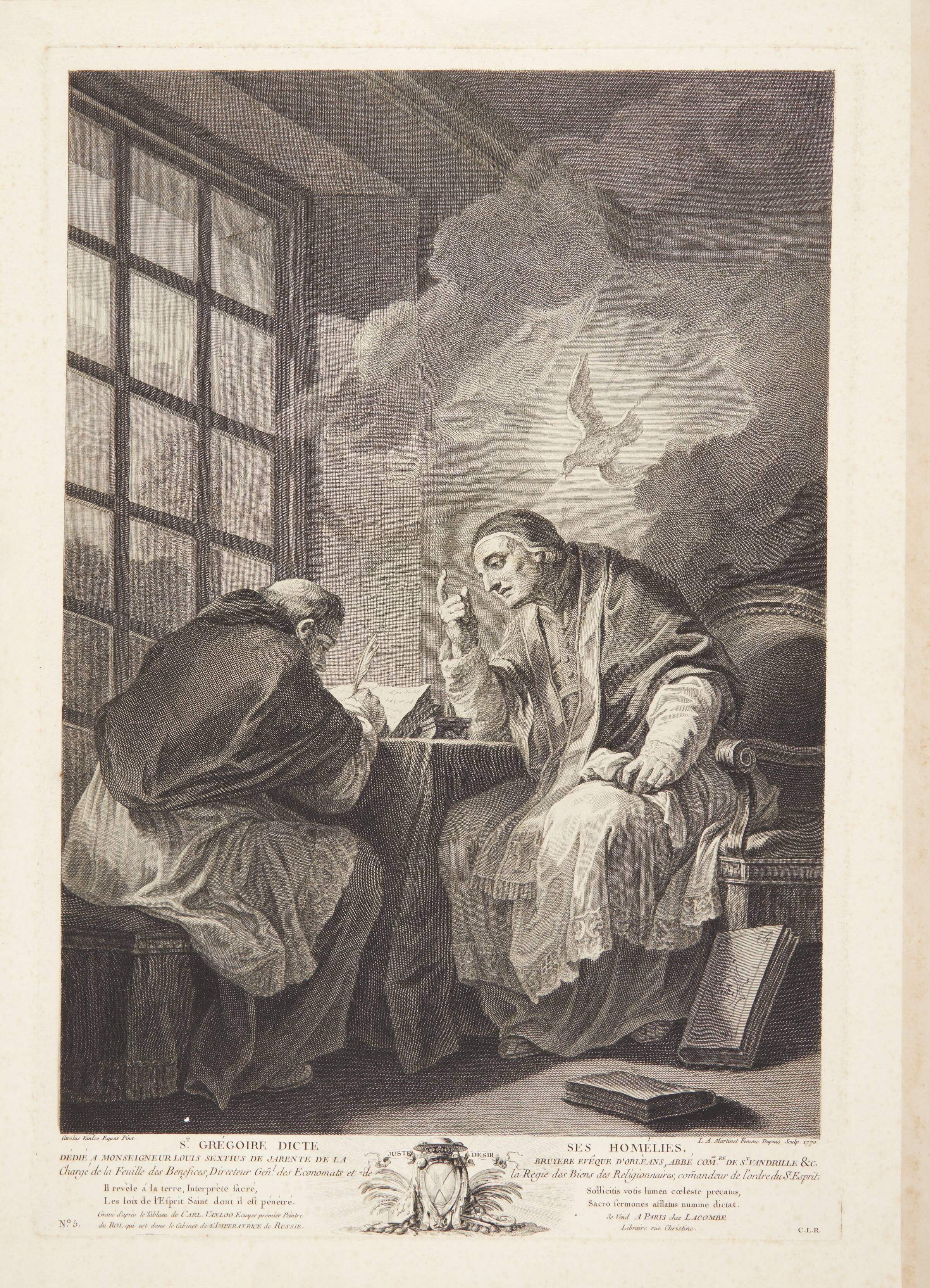 St. Gregor dikterer sine Homelier, Angélique Martinet, 1770