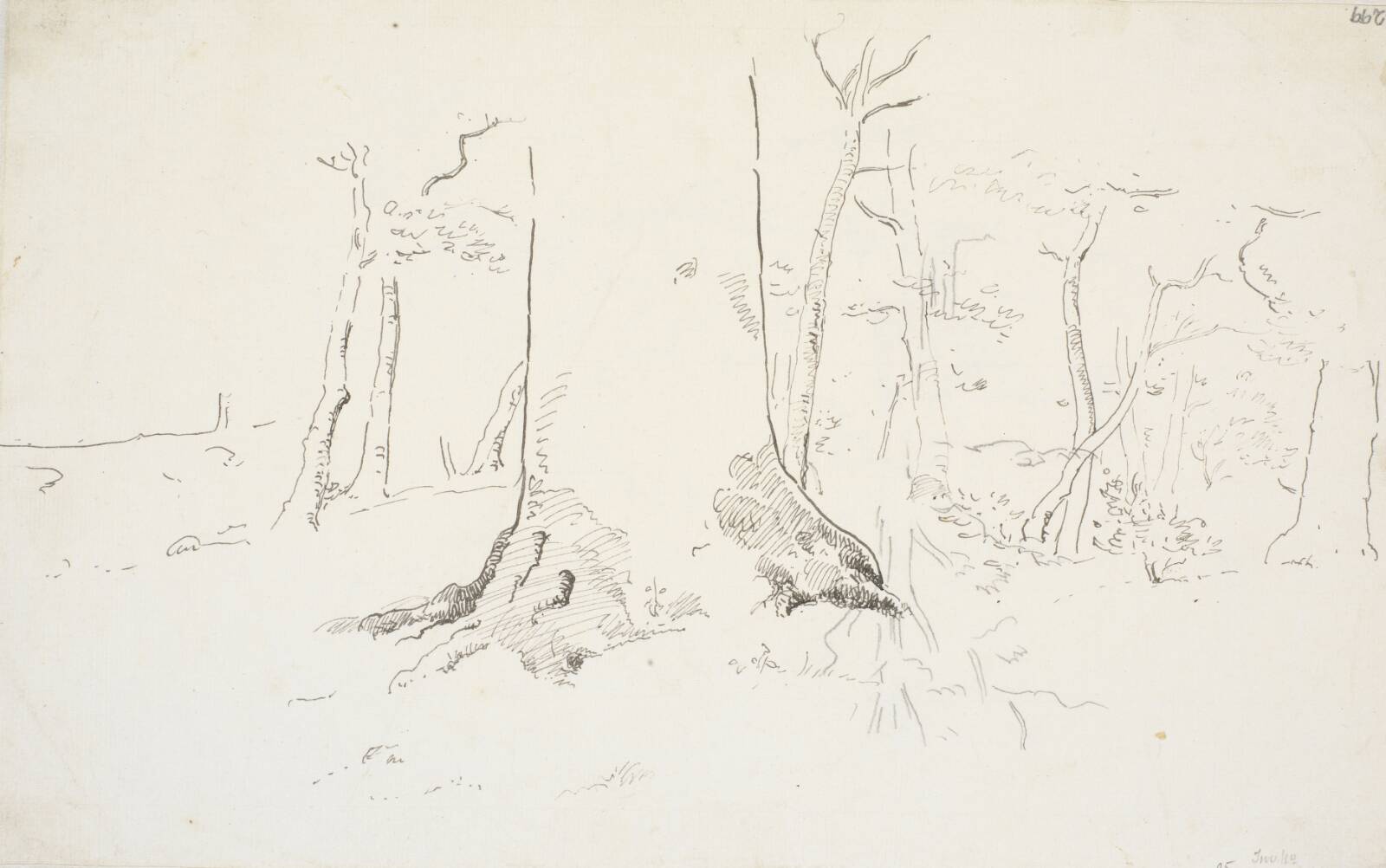 Studier i en skov, Dankvart Dreyer, 1840-1849