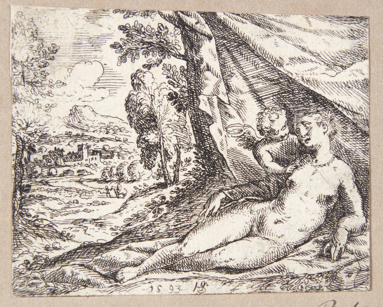 Venus og Amor, Hans Strohmayer, 1593