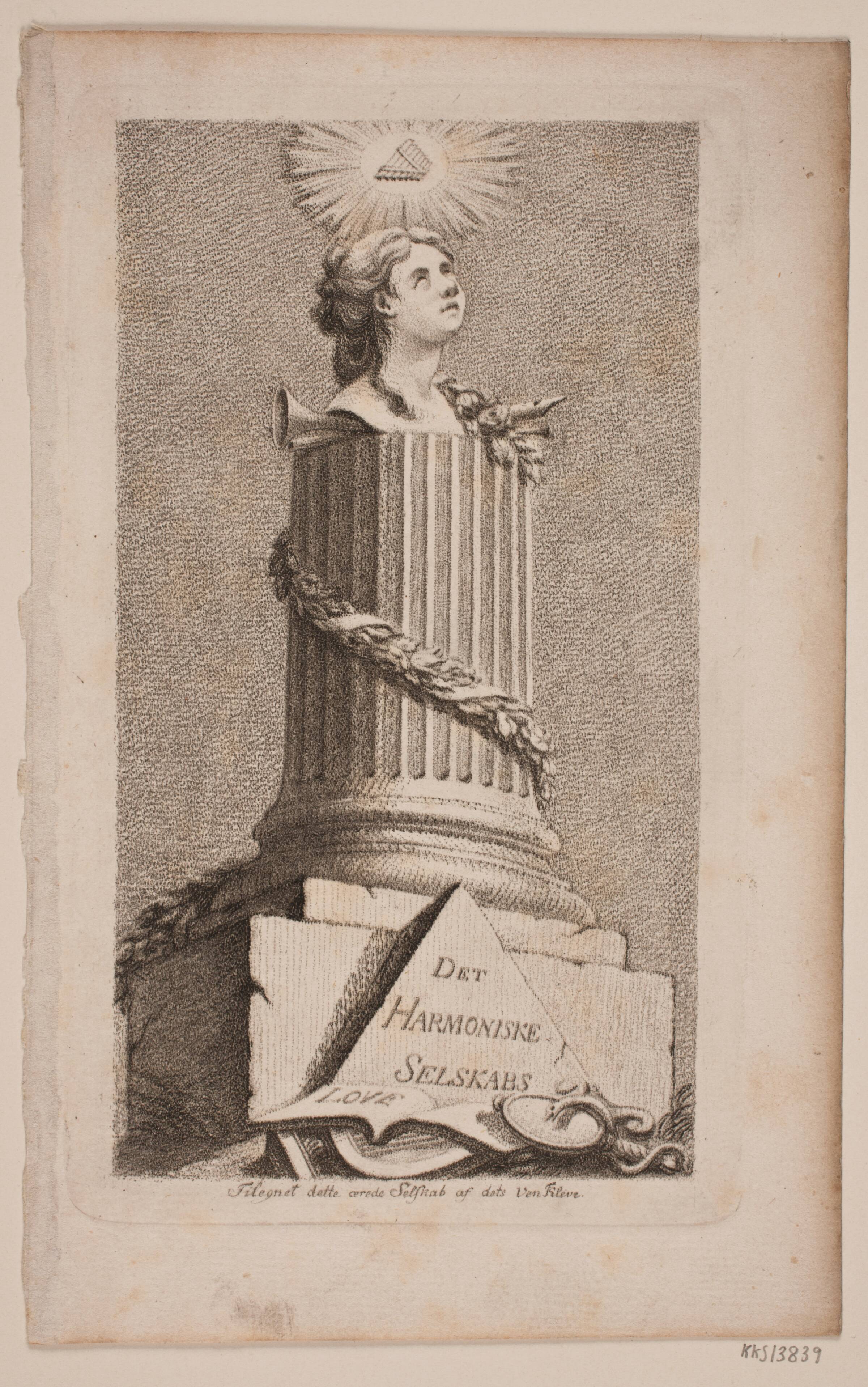 Titelblad til "Det harmoniske selskabs love", Terkel Kleve, 1743-1797
