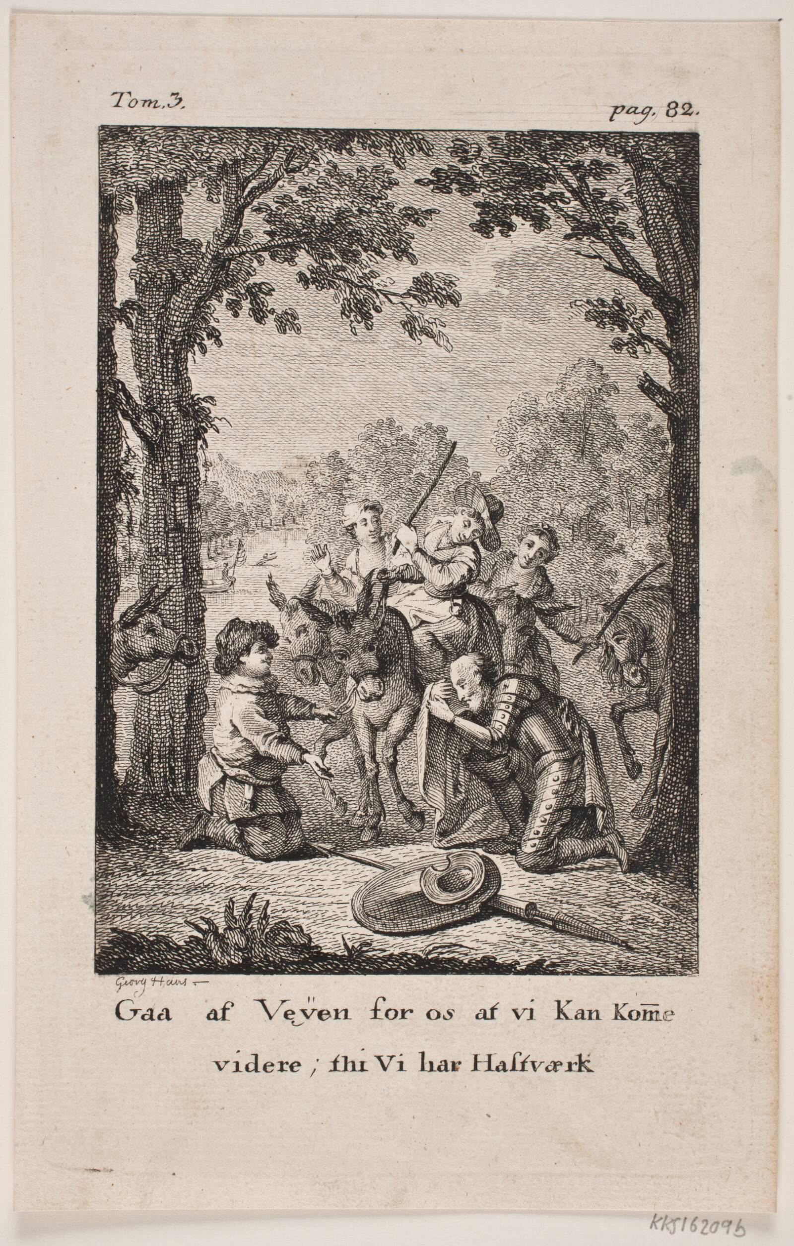 Illustration til Don Quixote, Georg Haas, 1776-1777
