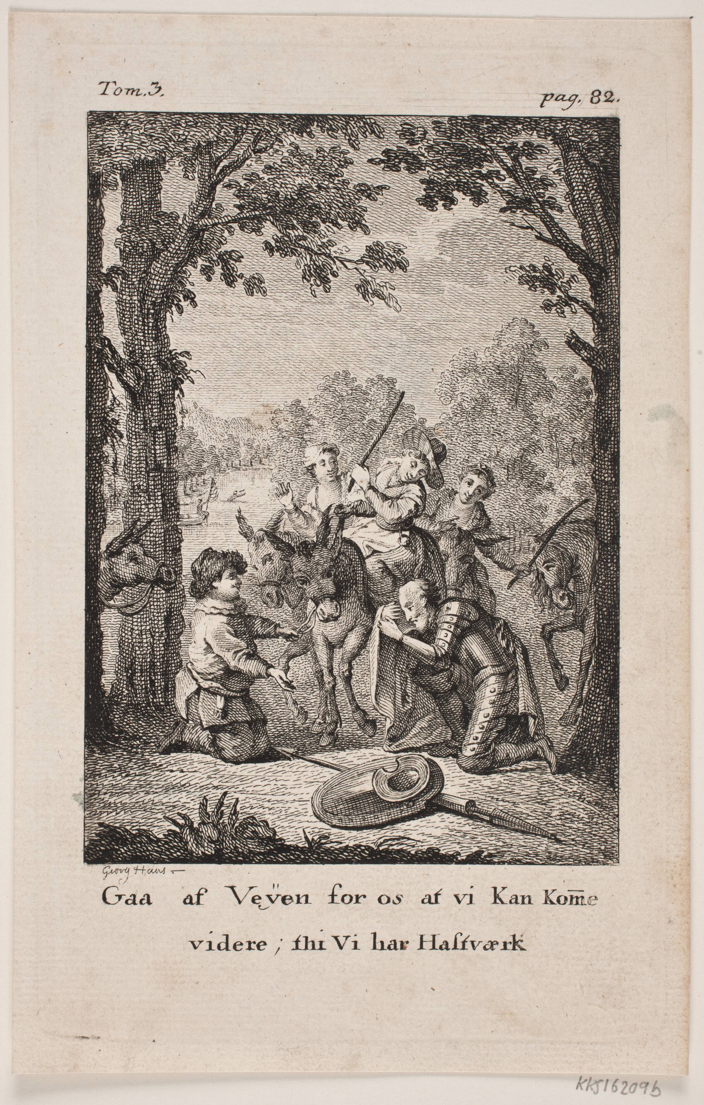Illustration til Don Quixote, Georg Haas, 1776-1777