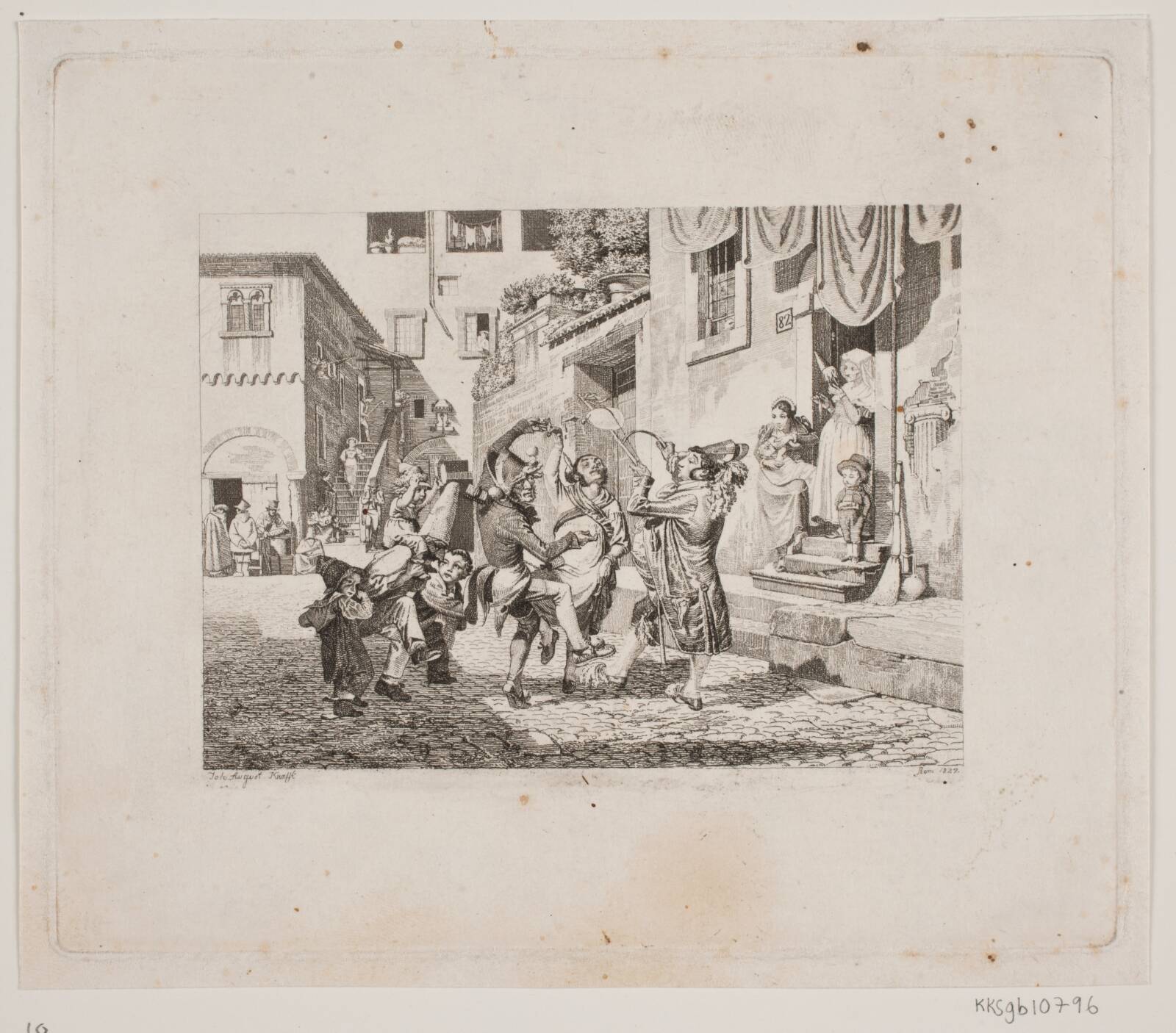 Karnevalsscene, August Krafft, 1829