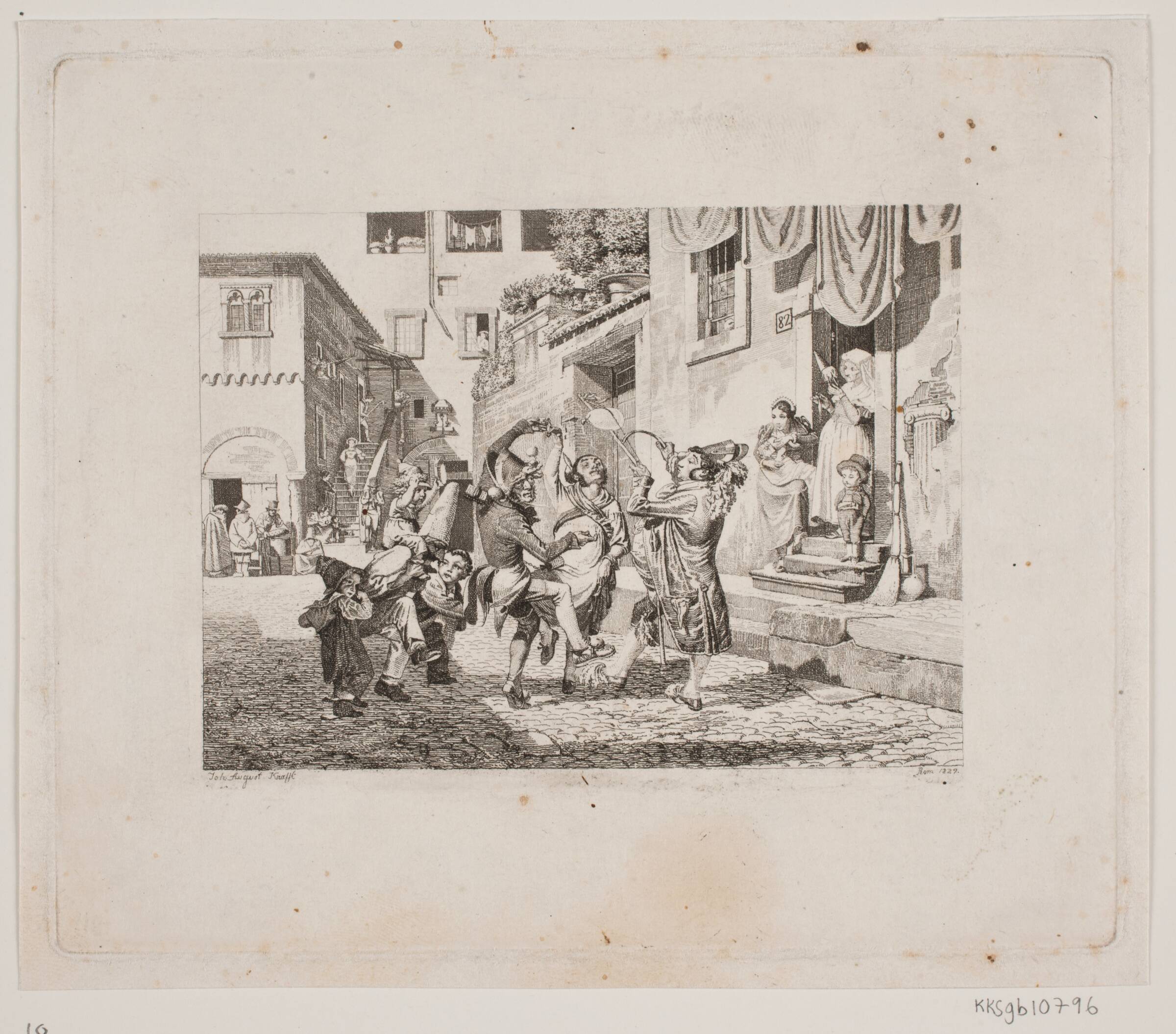 Karnevalsscene, August Krafft, 1829