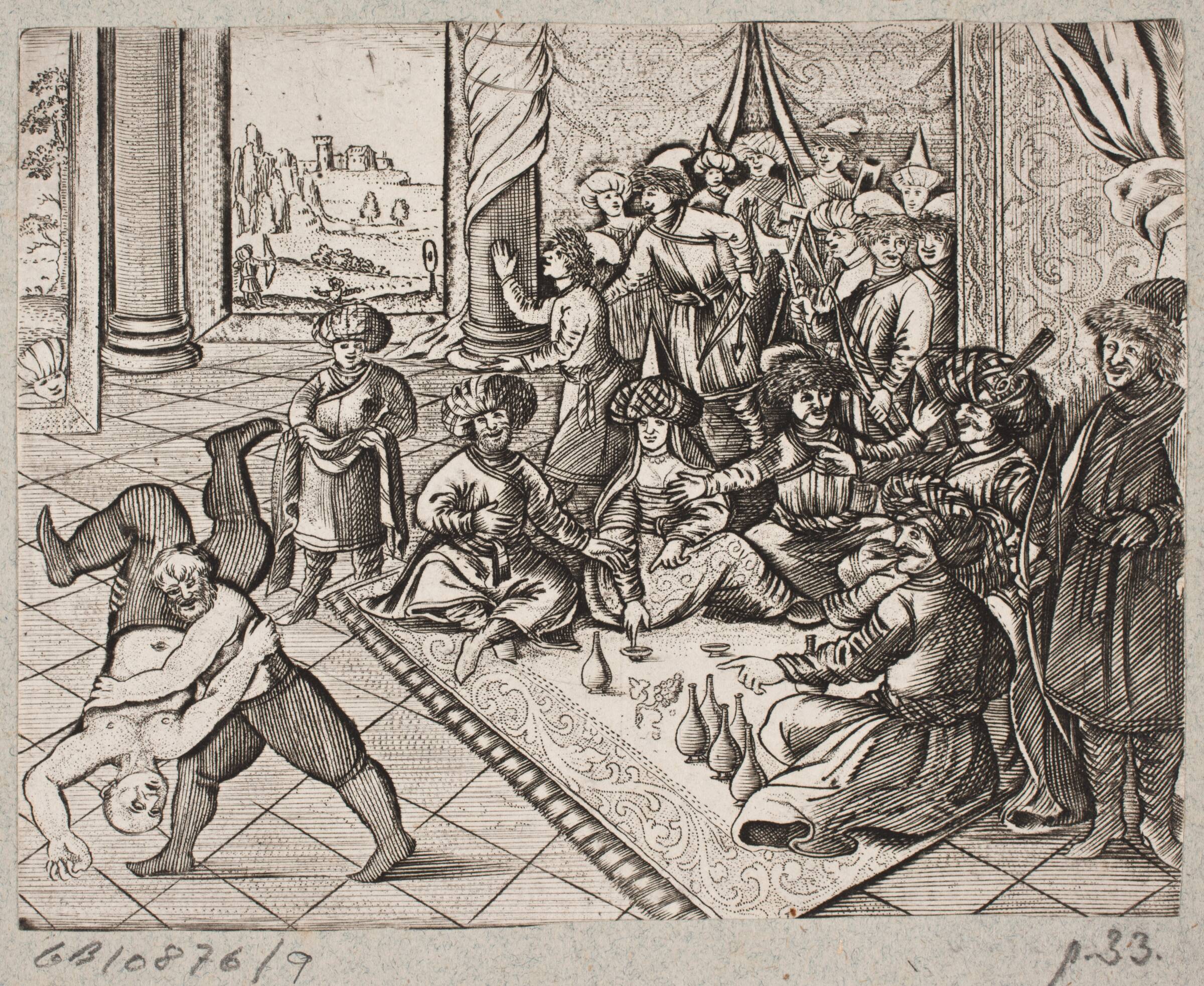 Illustration til Adam Olearius, “Persianischer Rosenthal von einem Sinnreichen Poeten Schich Saadi […]”, Schleswig 1660, J. Muller, 1645