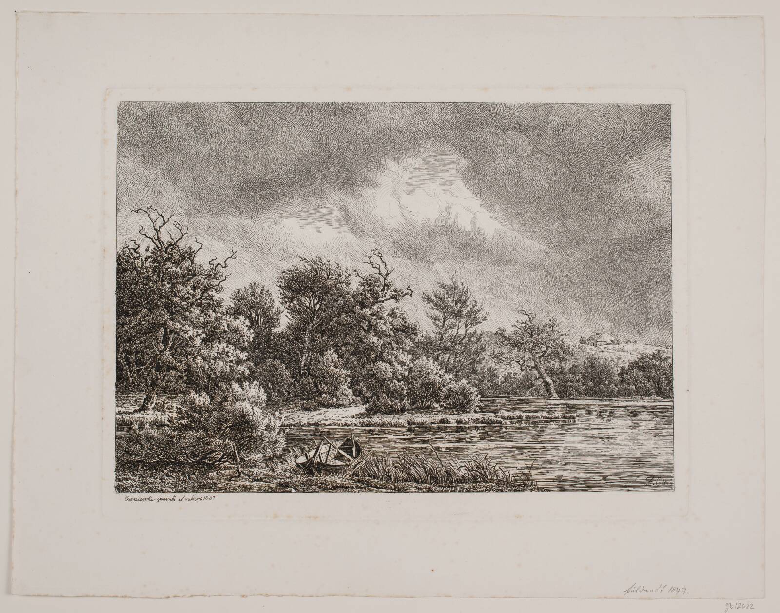 Båden i sivene, Hermann Carmiencke, 1837