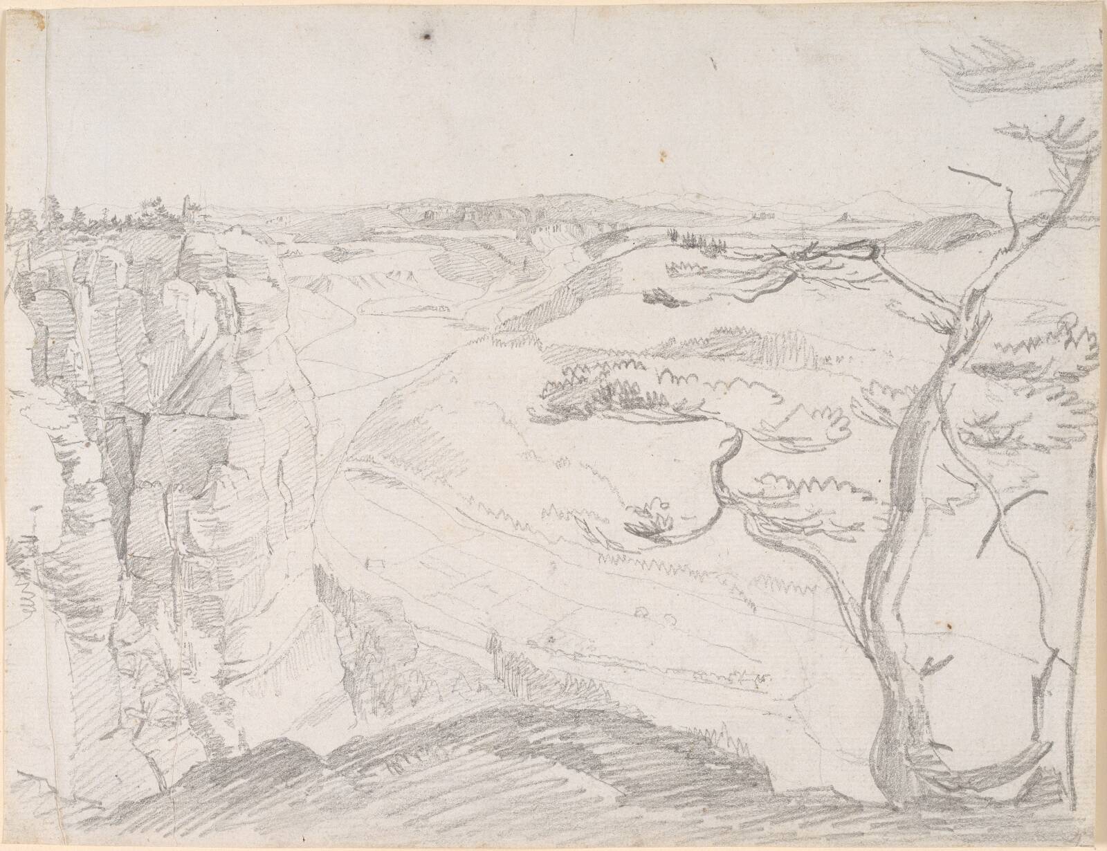Udsigt over Elben fra Lilienstein mod Schandau, by Caspar David Friedrich, 1789-1840