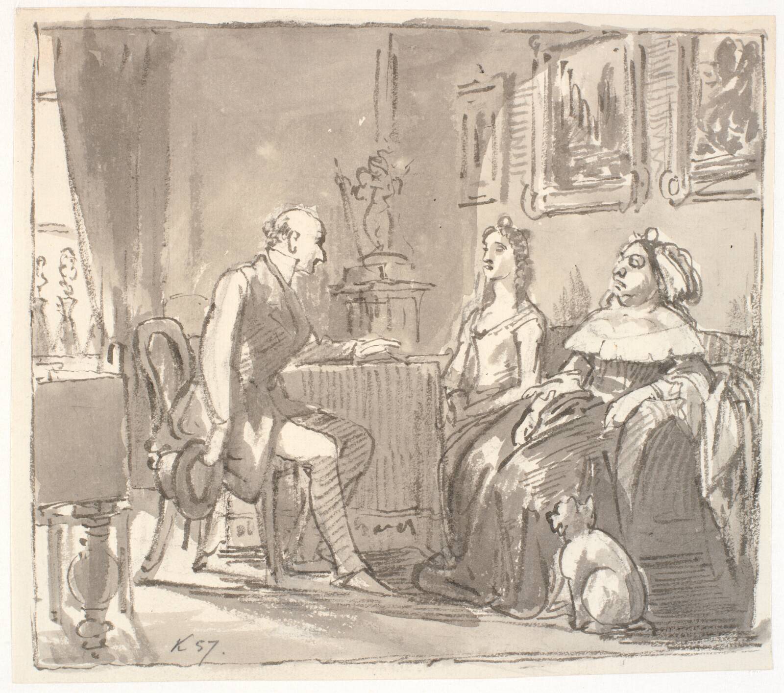 Visit hos hendes nåde, Wilhelm Marstrand, 1860-1873