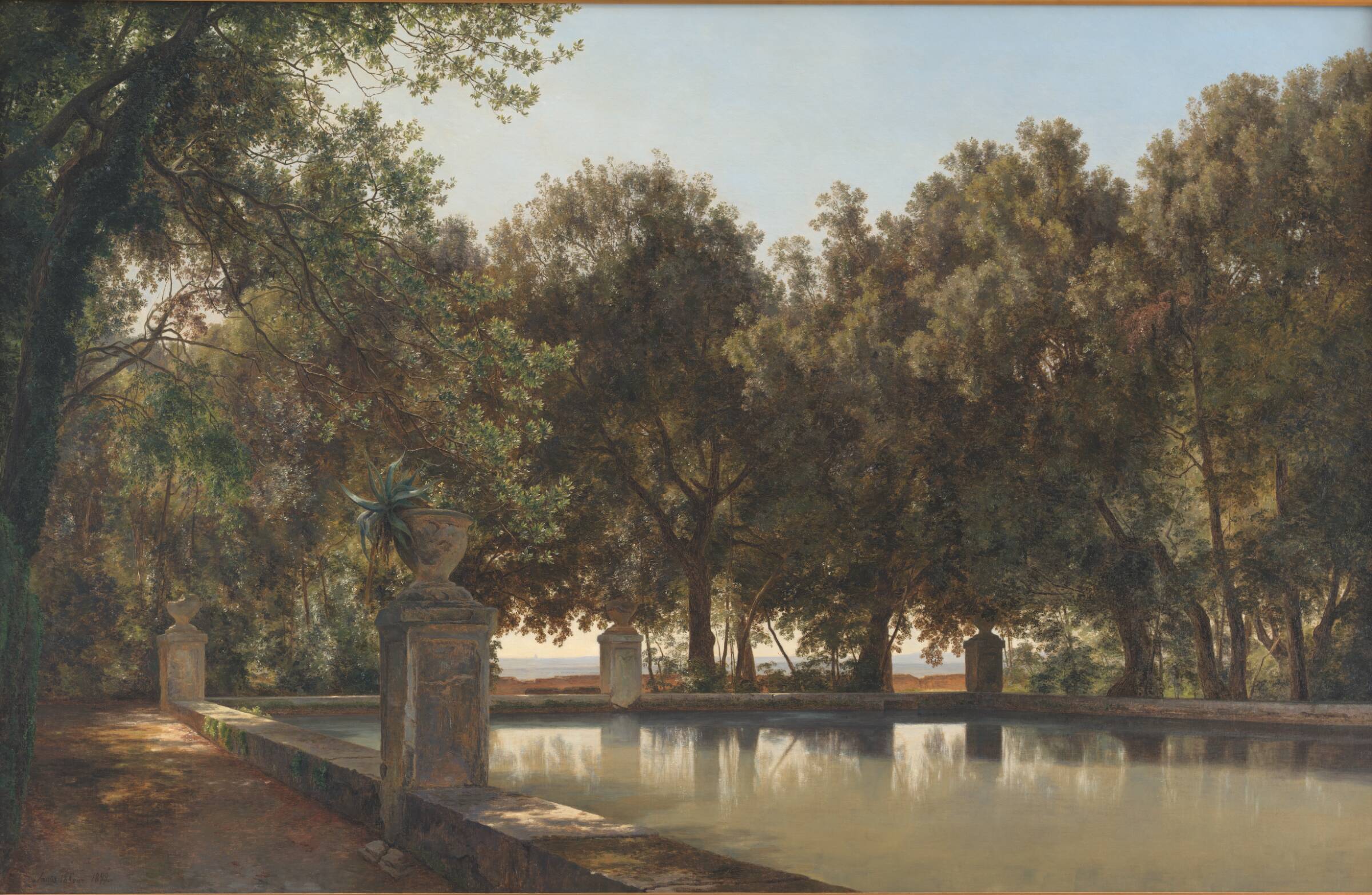 Et bassin i Villa d'Estes have, Tivoli, Janus la Cour, 1899