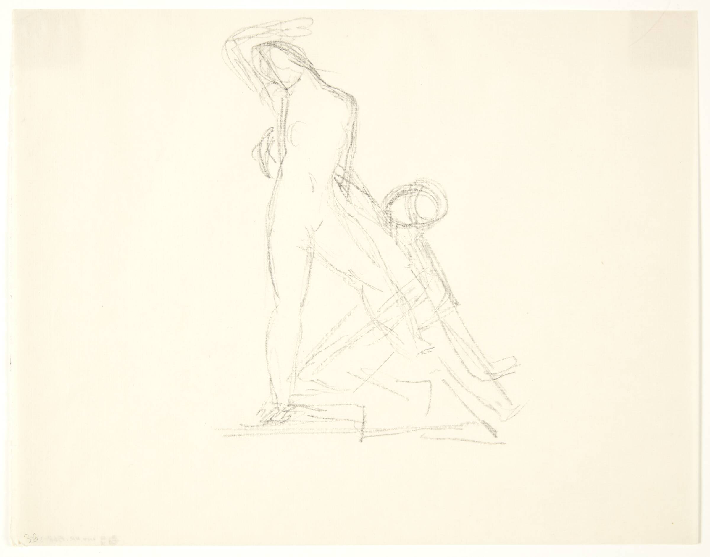 Pygmalion og Galathea. Udkast til statuette, Gerhard Henning, 1920-1929