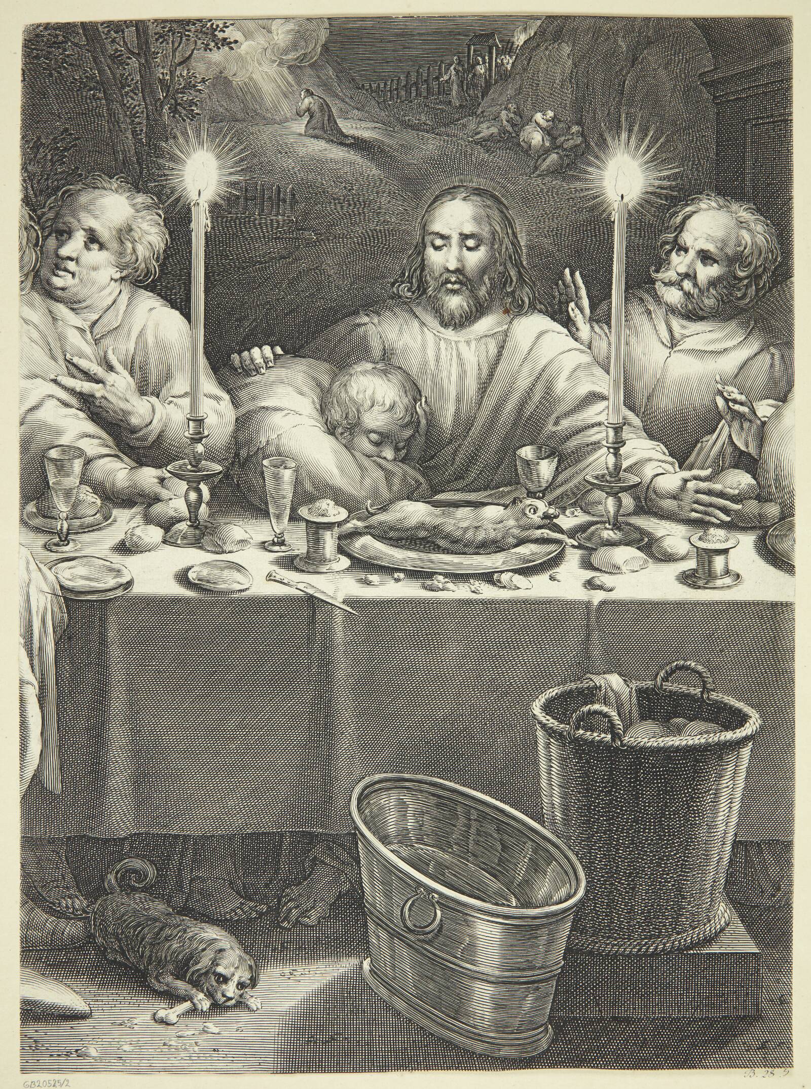 Den sidste nadver, Jan Harmensz. Muller, 1594