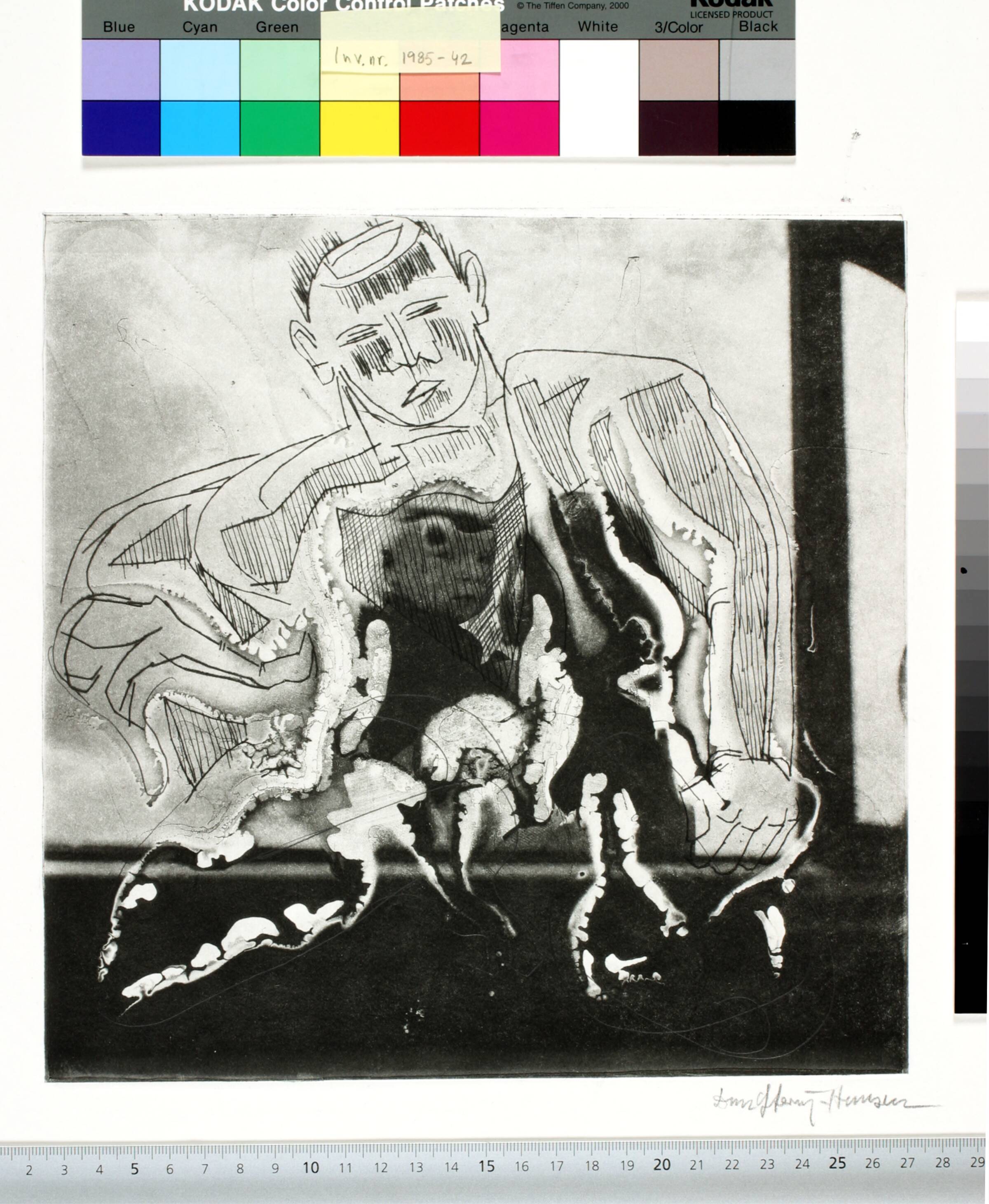 Figurkomposition med asiatisk mor og barn, Dan Sterup-Hansen, 1985
